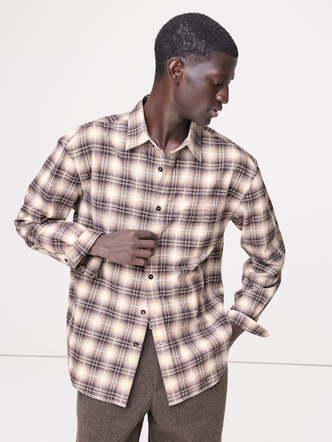 CHEMISE DÉCONTRACTÉE EN COTON FLAMMÉ
