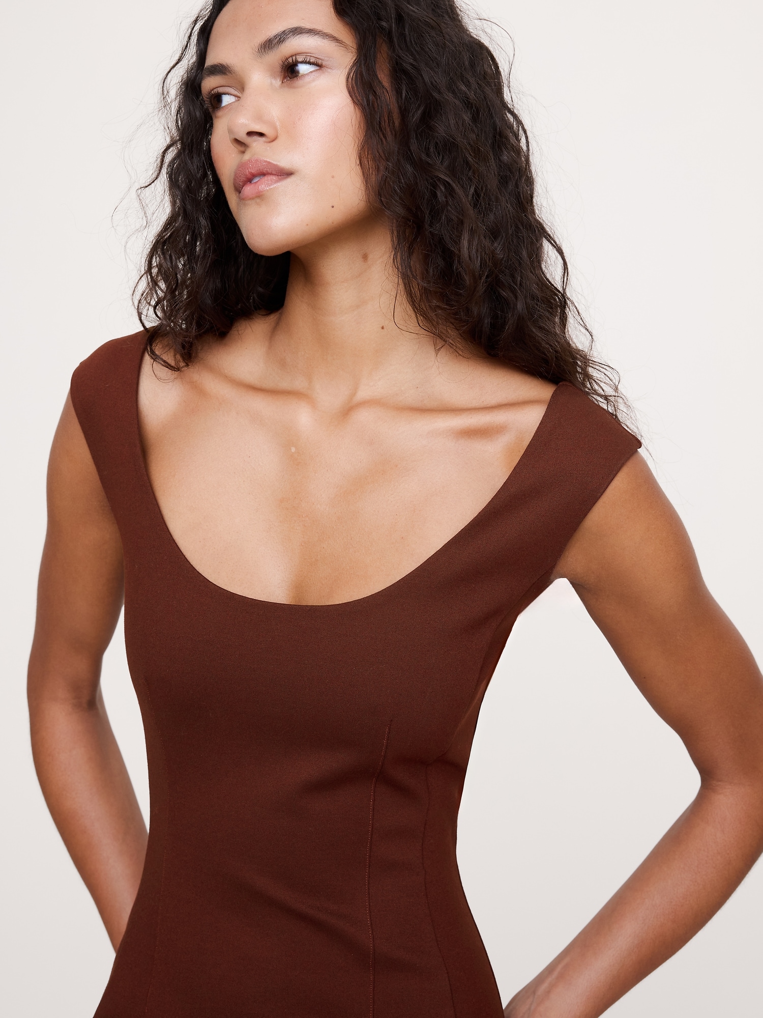 Image number 6 showing, Everywhere Ponte Scoop-Neck Sheath Dress