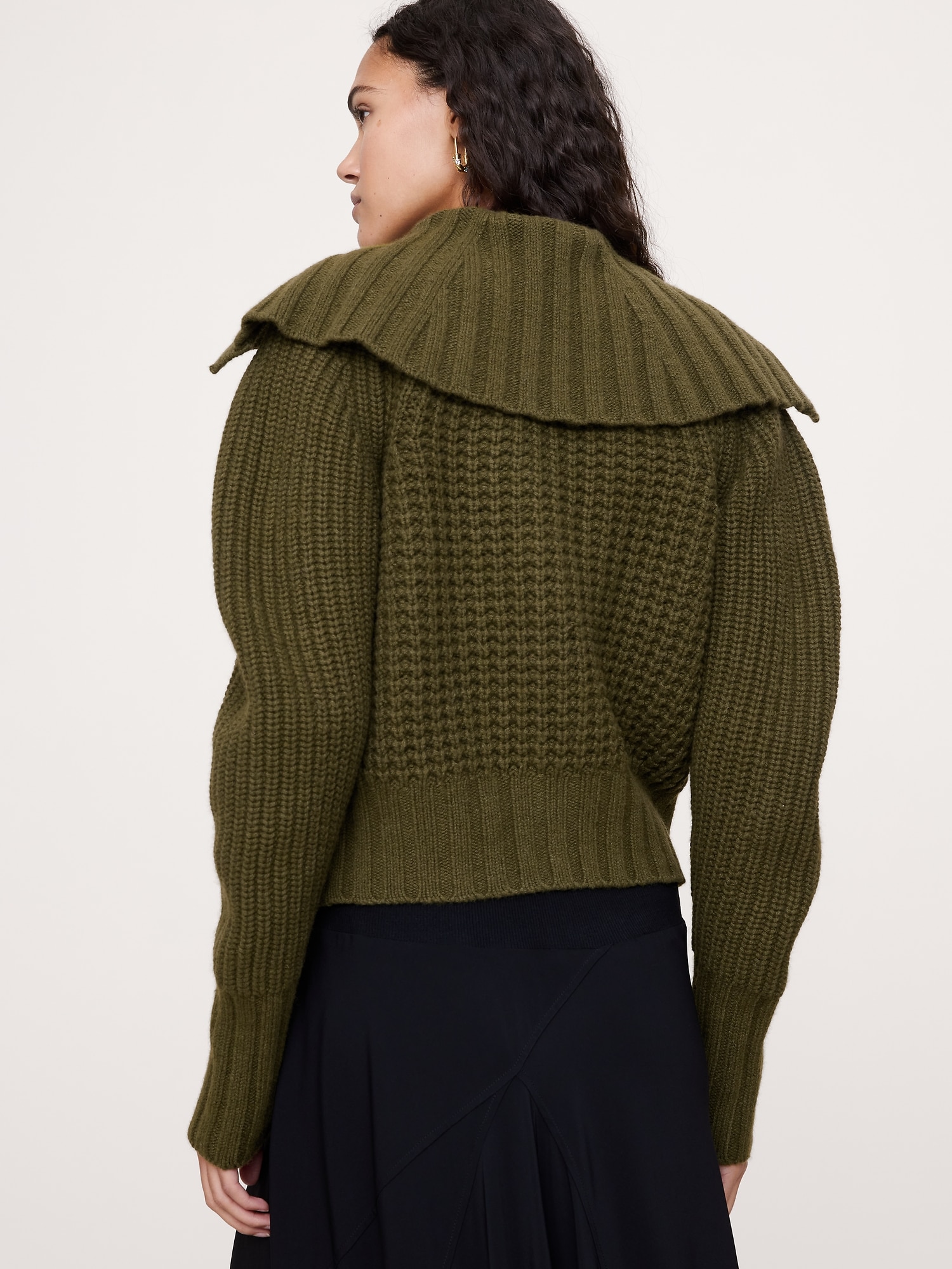Image number 2 showing, Merino-Cotton Cropped Cardigan