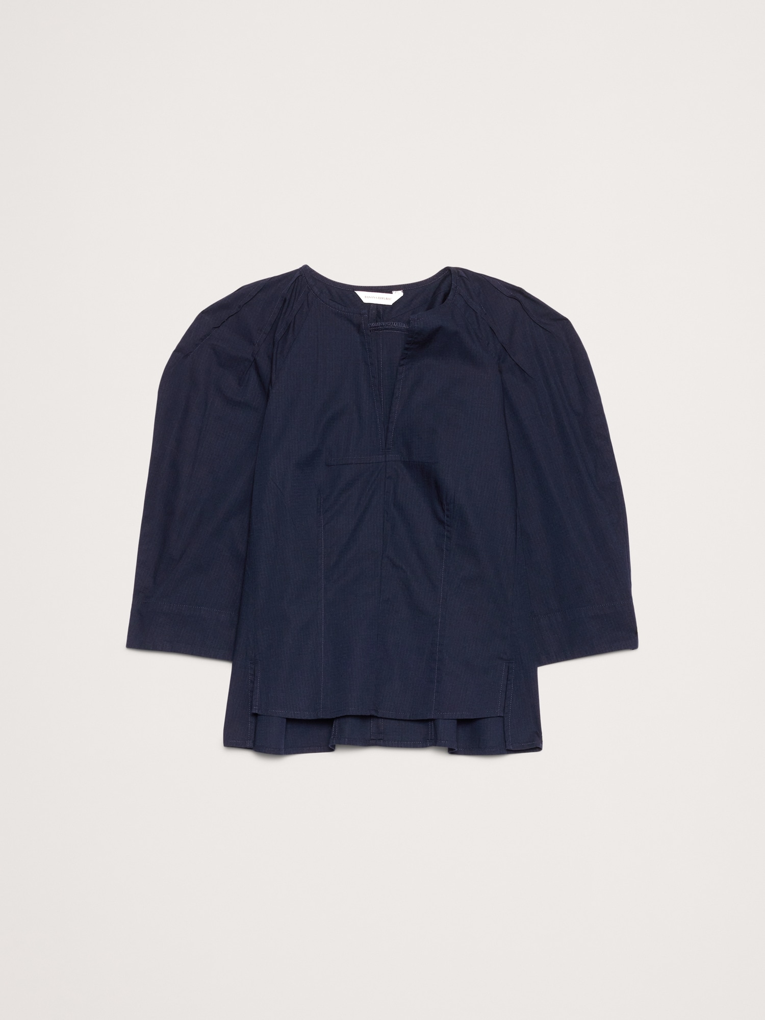 Image number 4 showing, Stretch-Cotton Volume-Sleeve Top