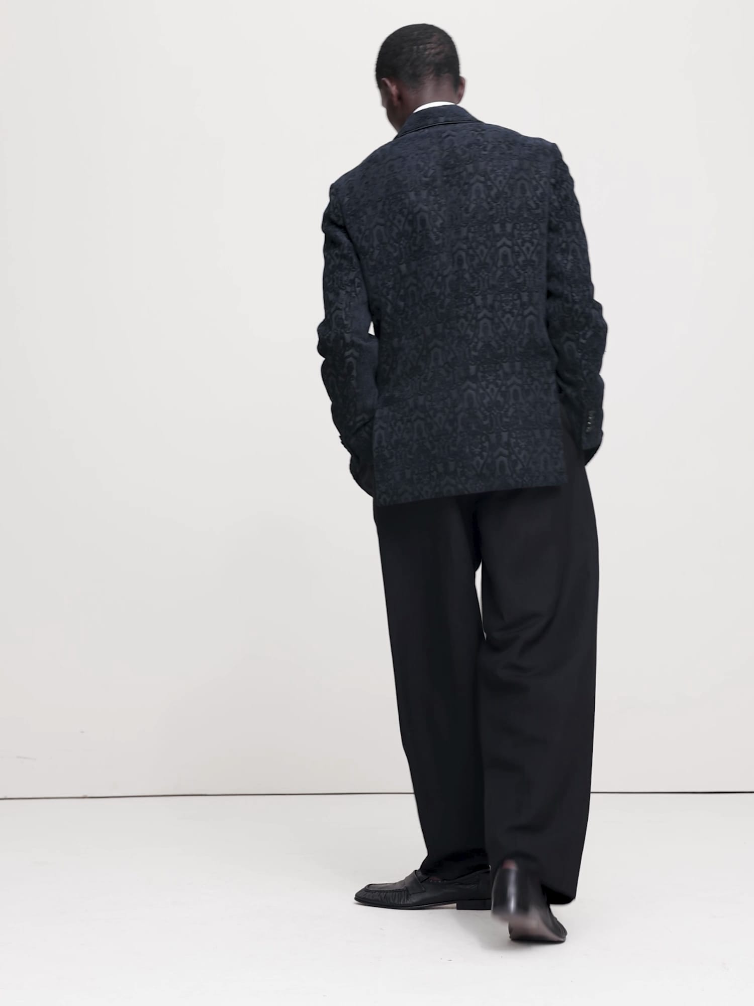 Relaxed Jacquard Tuxedo Jacket | Banana Republic