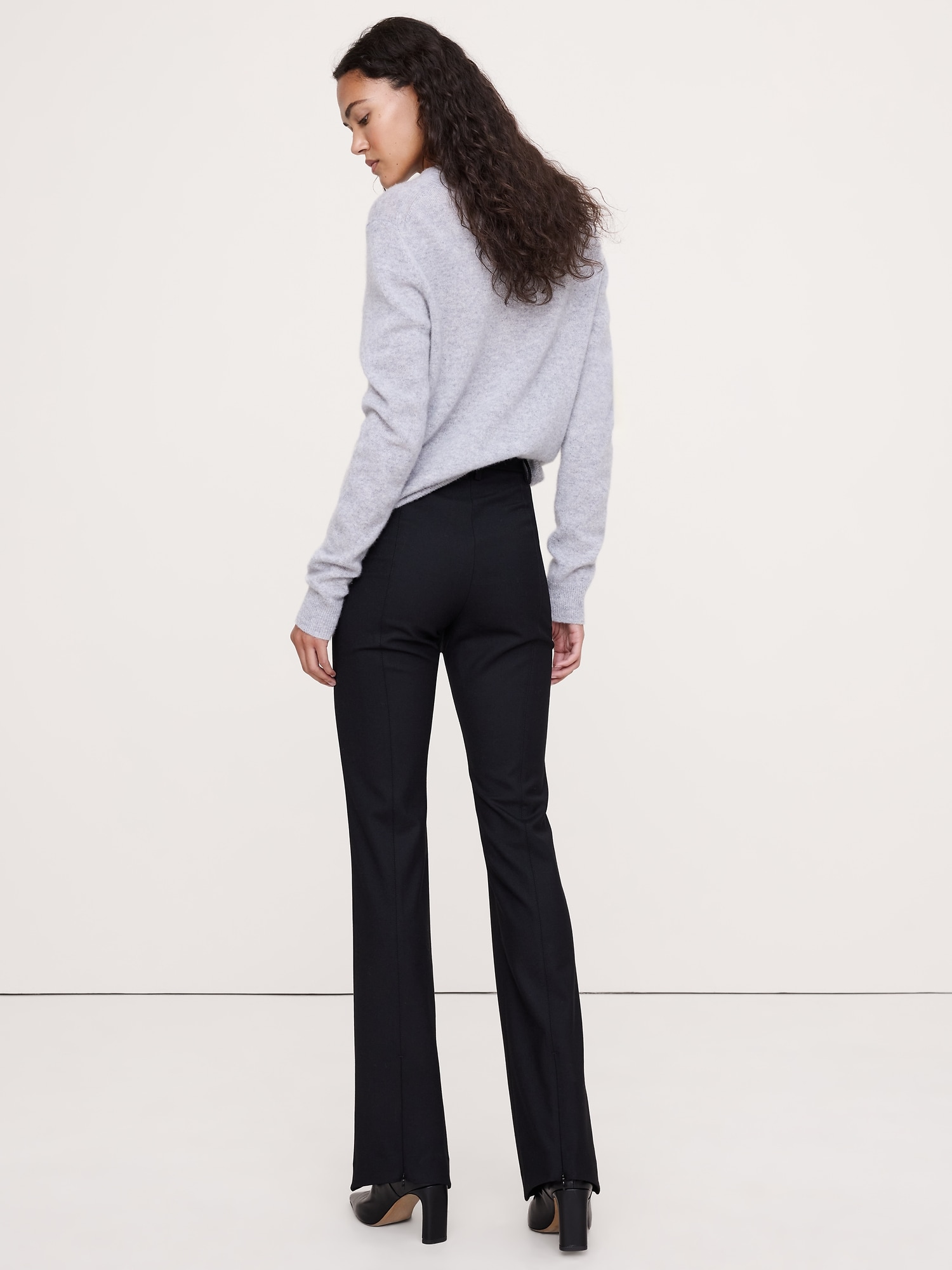 Image number 5 showing, High-Rise Skinny Puddle Flannel Pant