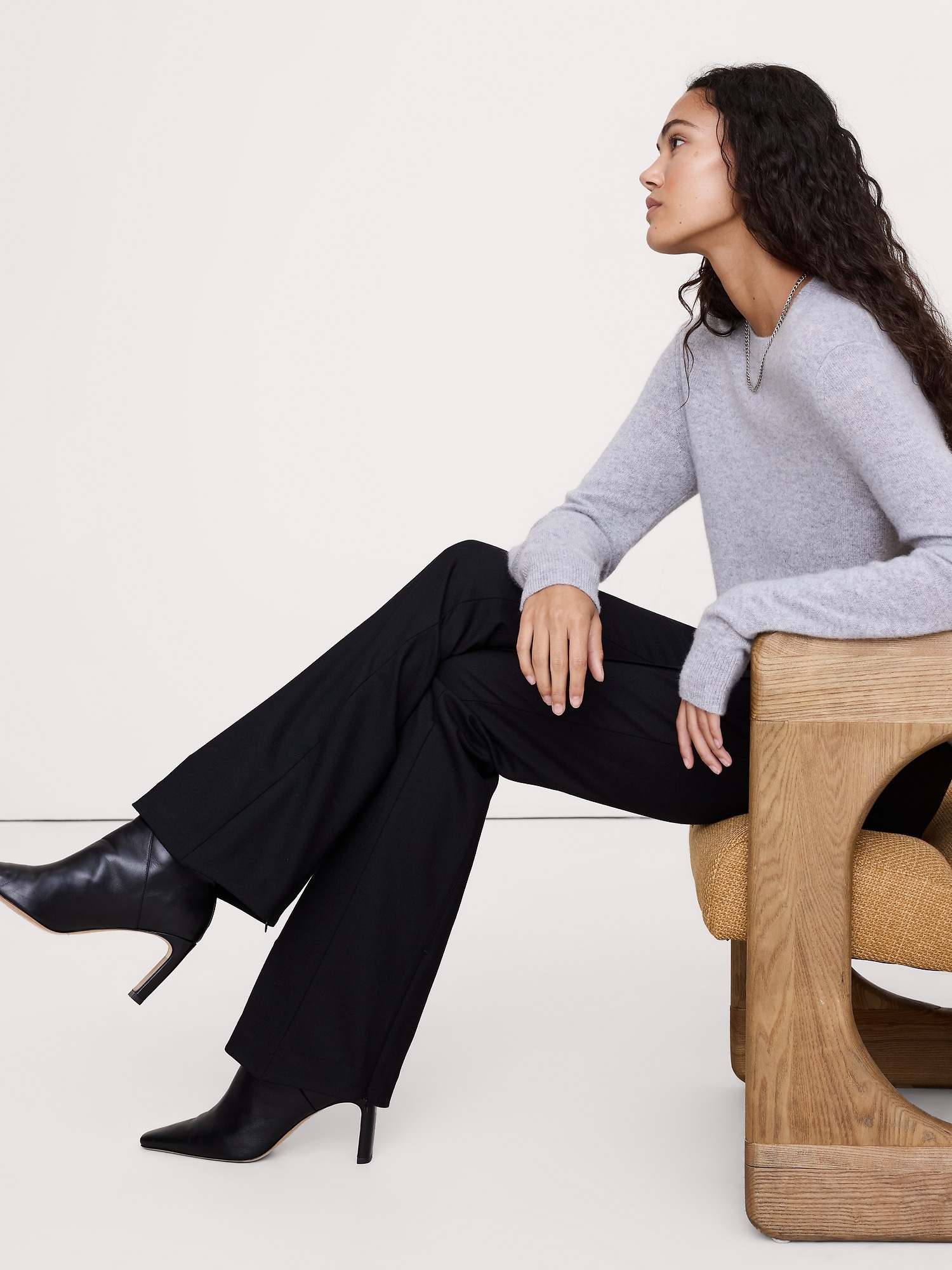 Image number 6 showing, High-Rise Skinny Puddle Flannel Pant