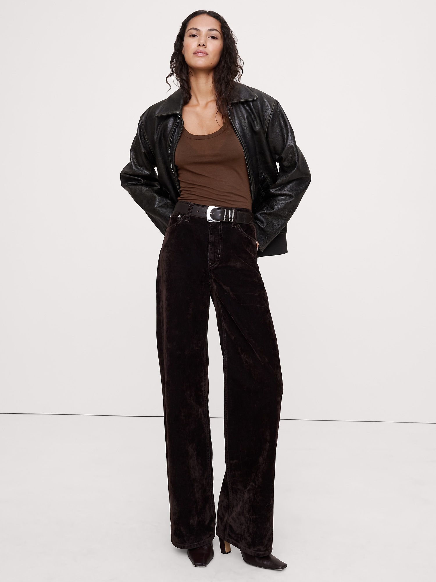 Image number 3 showing, Sheer Lyocell-Wool Scoop-Neck Tank