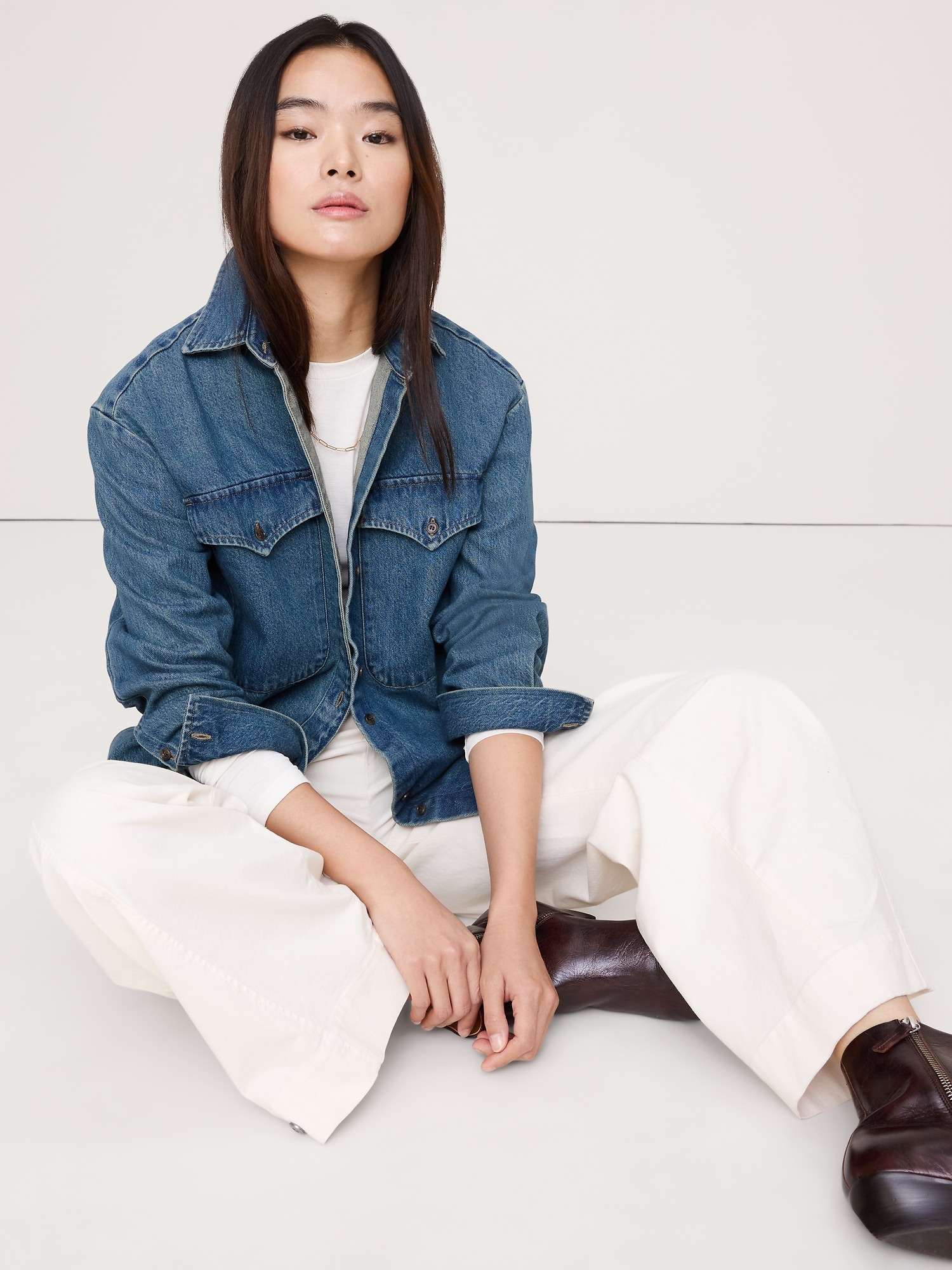 Image number 3 showing, Denim Shirt Jacket