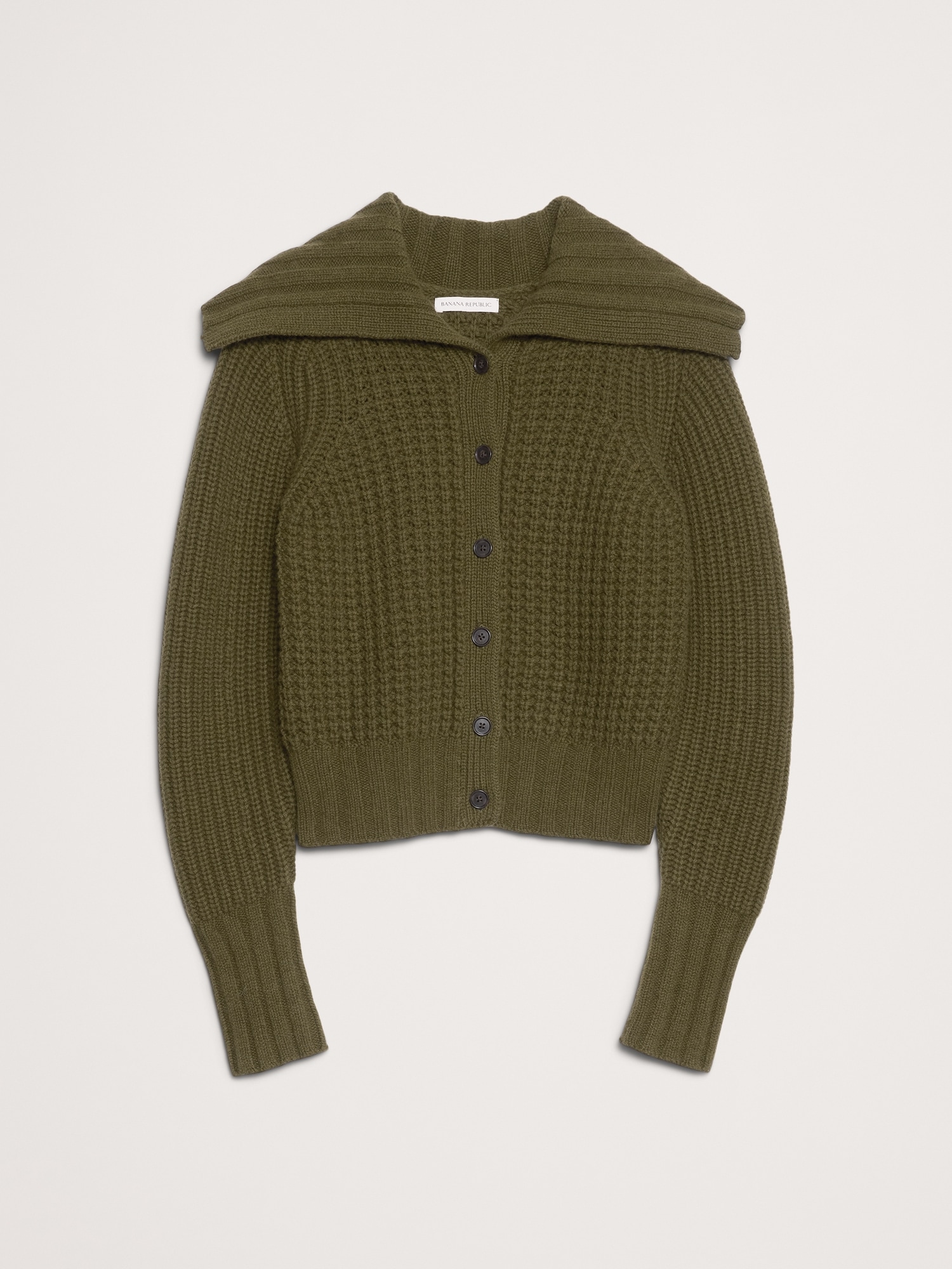 Image number 4 showing, Merino-Cotton Cropped Cardigan