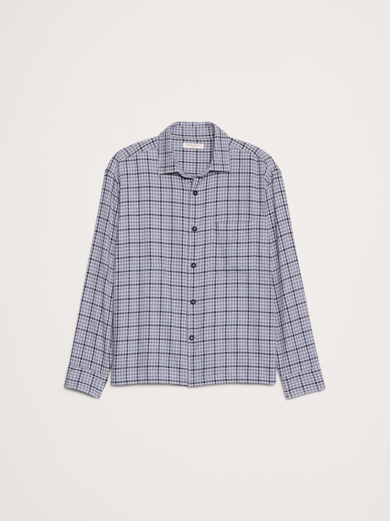 L'image numéro 4 présente Chemise pied-de-poule coupe décontractée