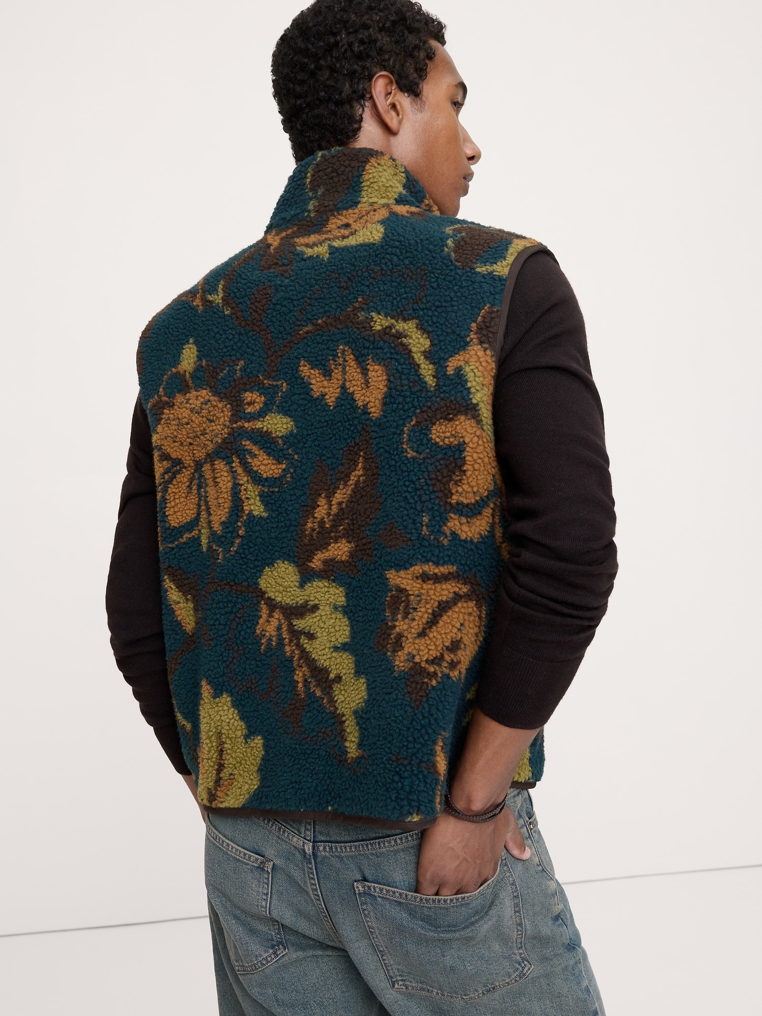 Print Sherpa Vest