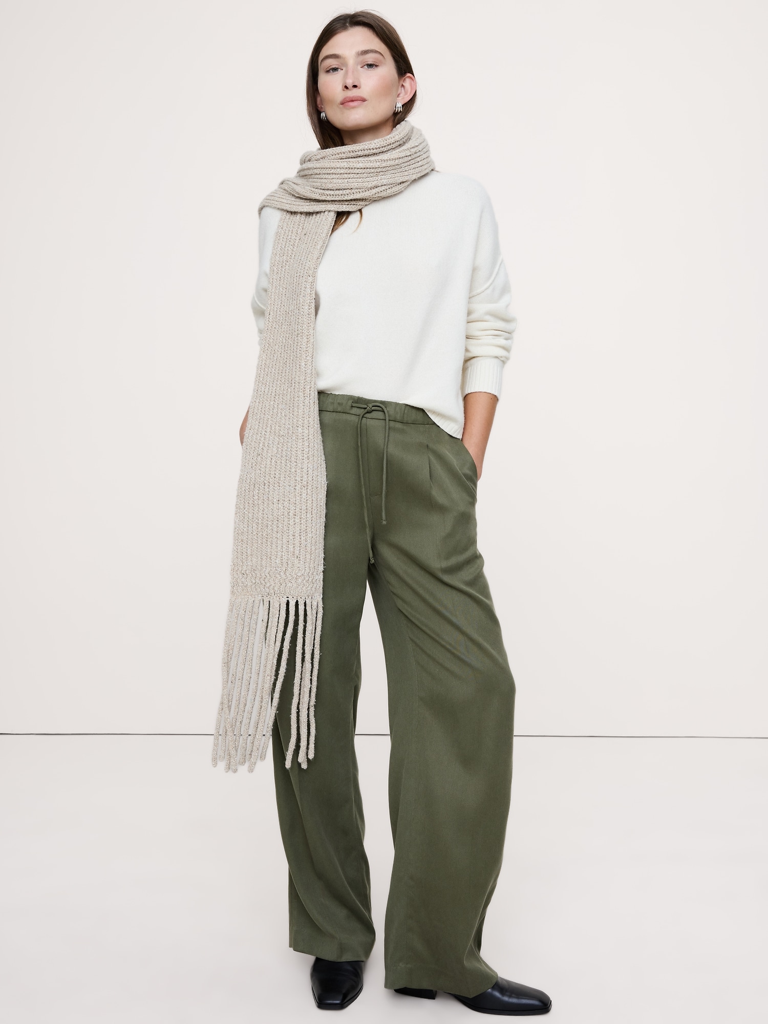 Image number 6 showing, Donegal Wool-Blend Extra-Long Scarf