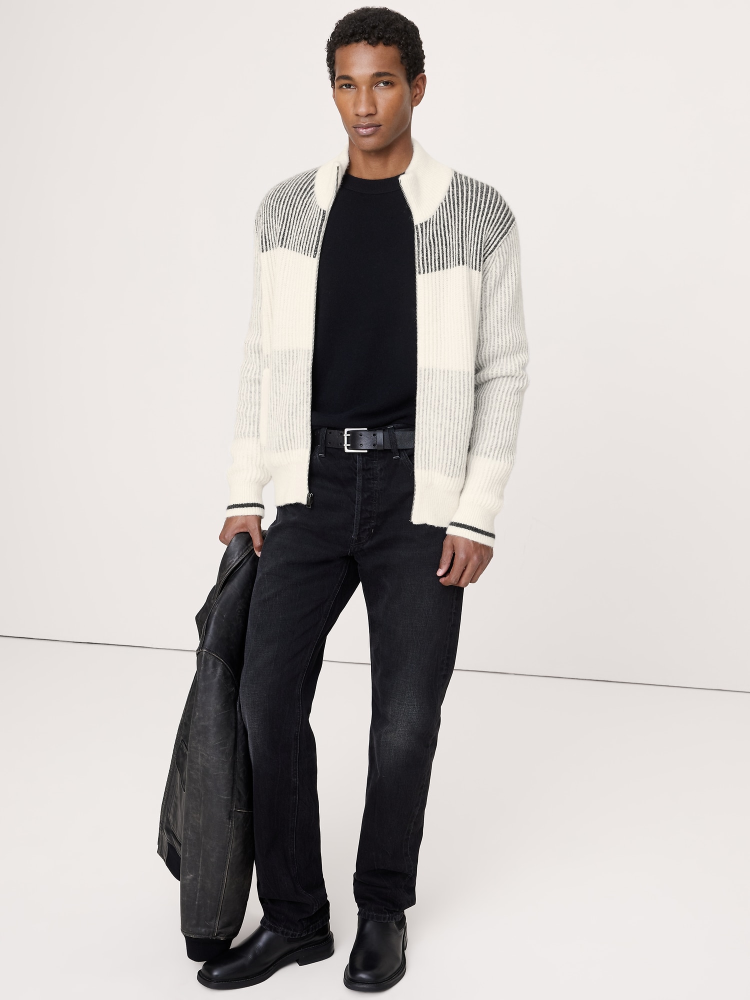 Image number 4 showing, Alpaca-Wool Blend Sweater Jacket