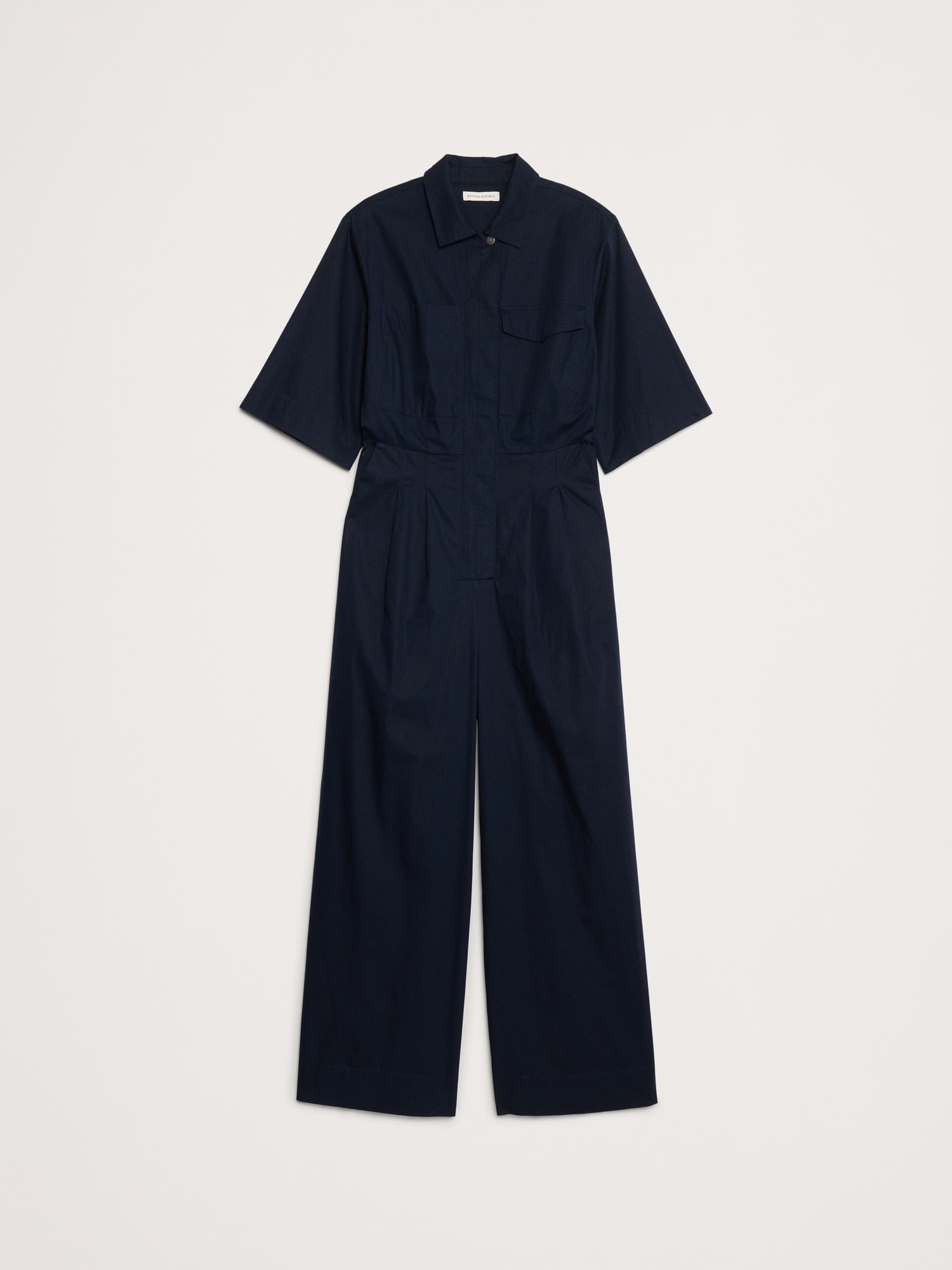 Image number 5 showing, Stretch-Cotton Wide-Leg Utility Jumpsuit