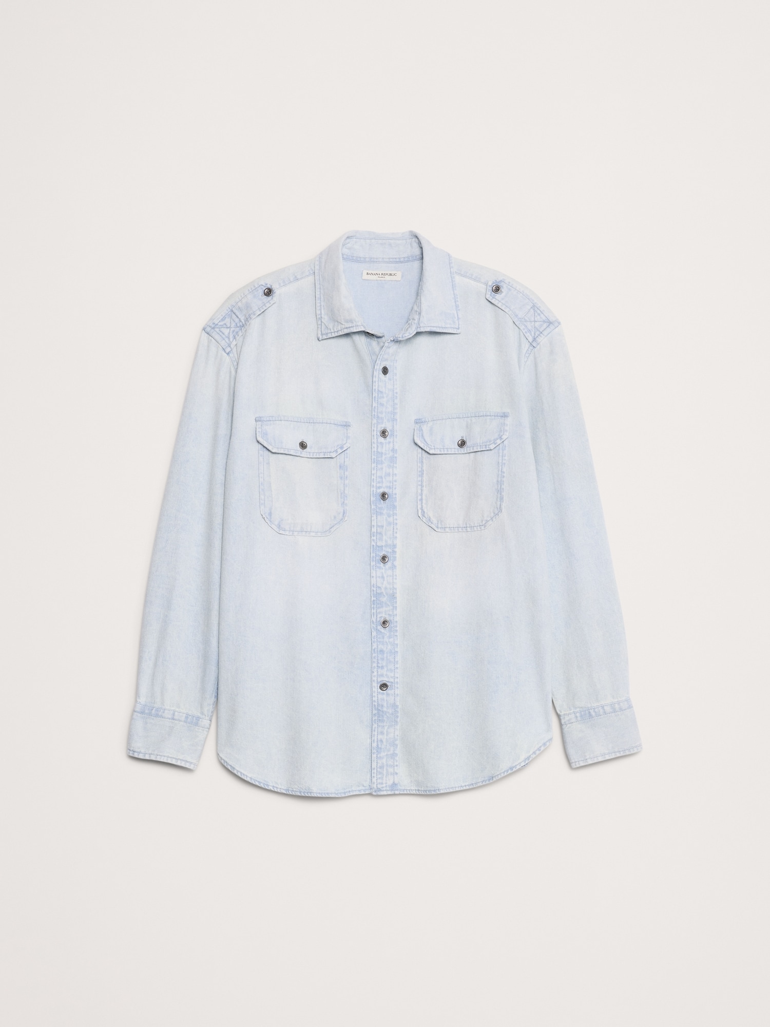 Image number 4 showing, Relaxed-Fit Washed Denim Utility Shirt