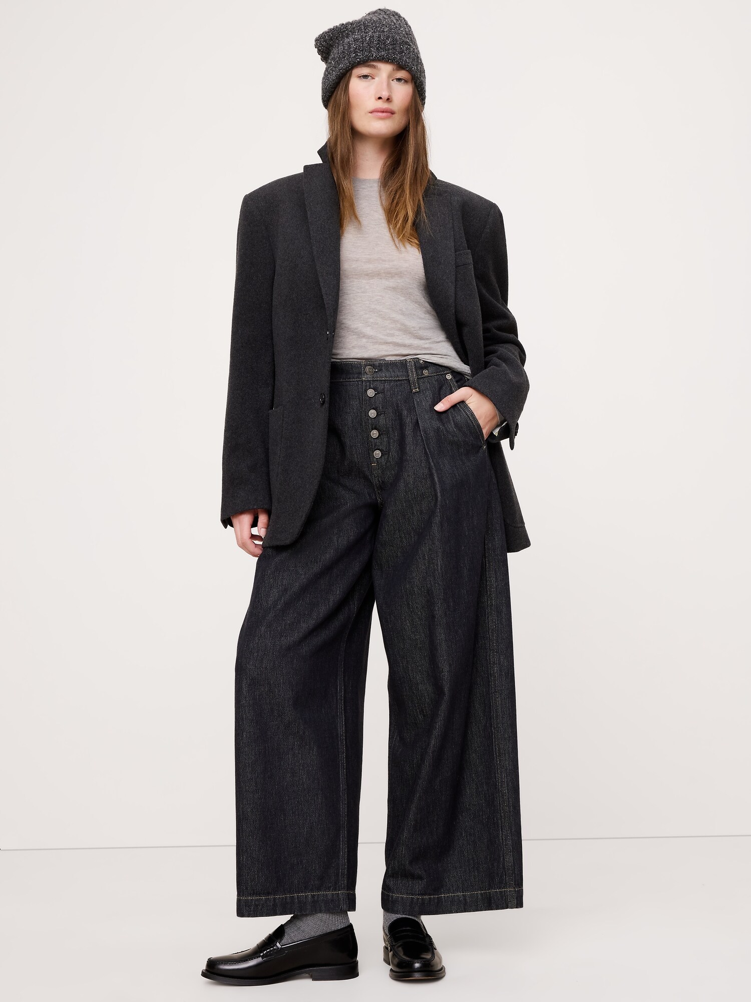 Image number 1 showing, Sheer Lyocell-Wool Long-Sleeve T-Shirt