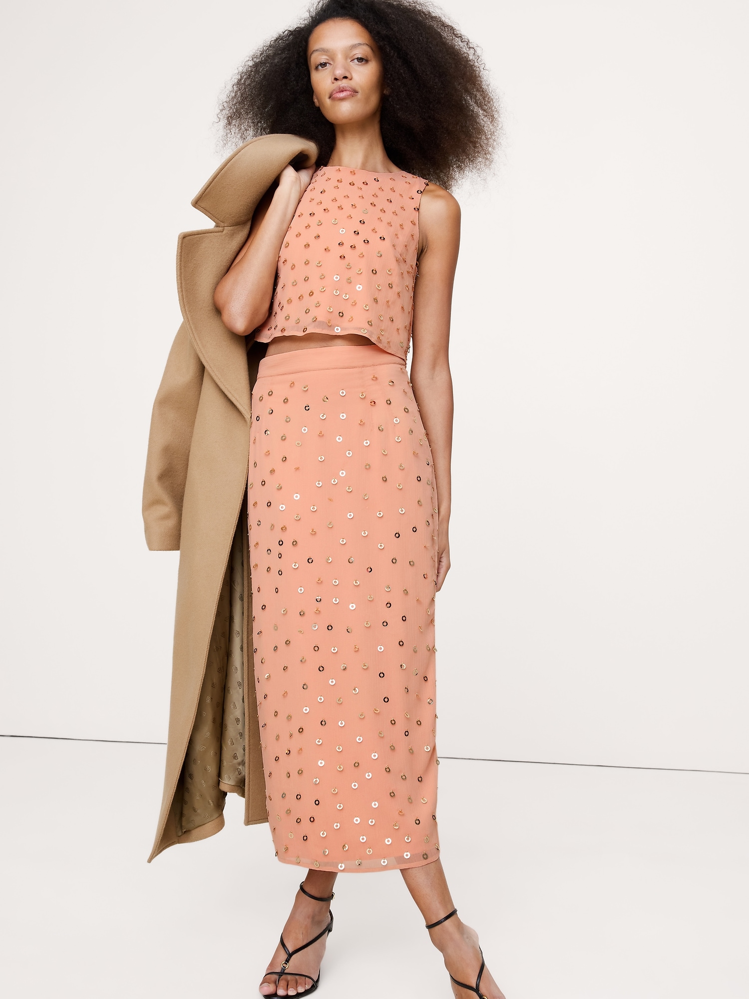 Image number 4 showing, Embellished Chiffon Open-Back Tank