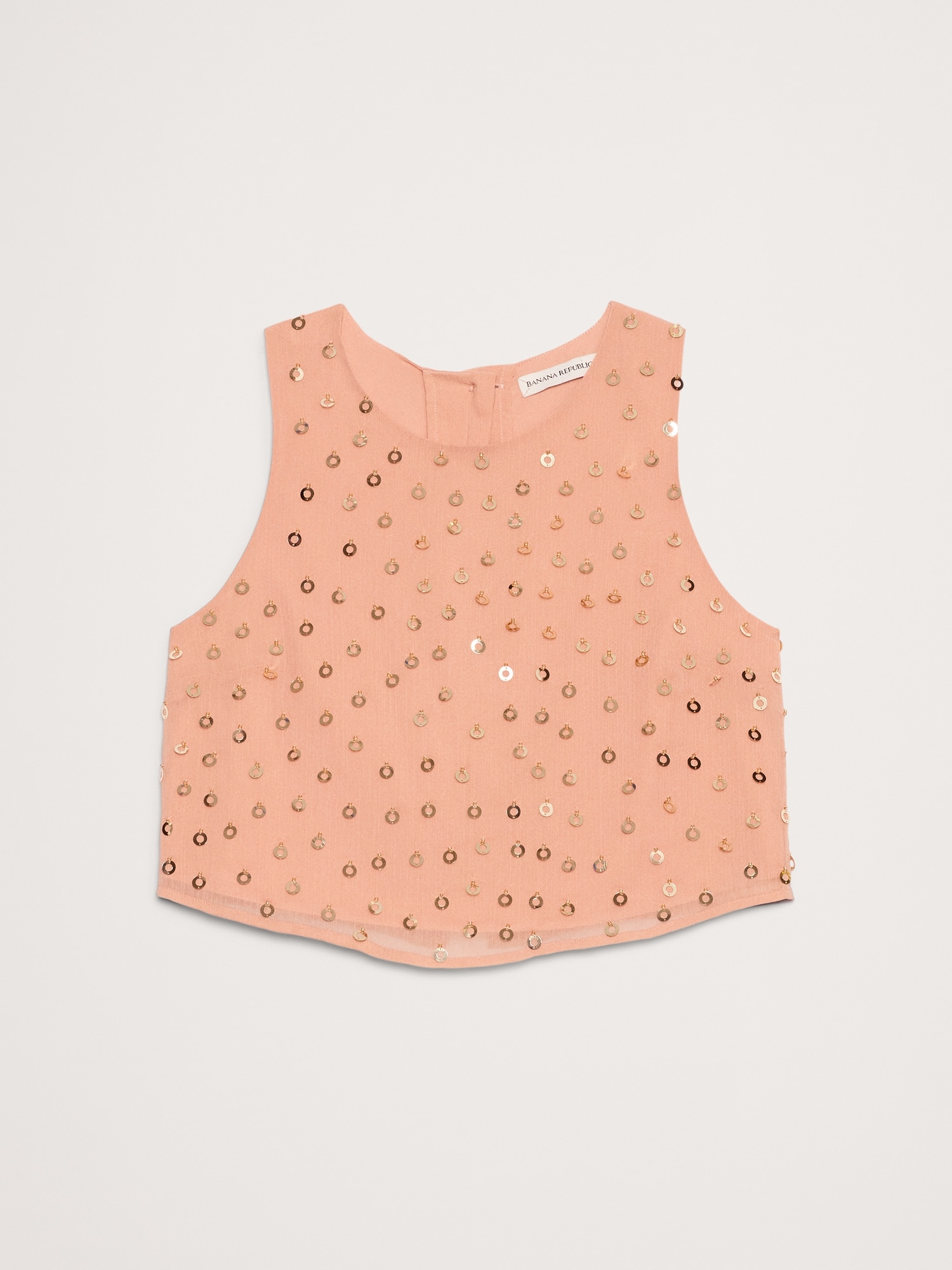 Image number 5 showing, Embellished Chiffon Open-Back Tank