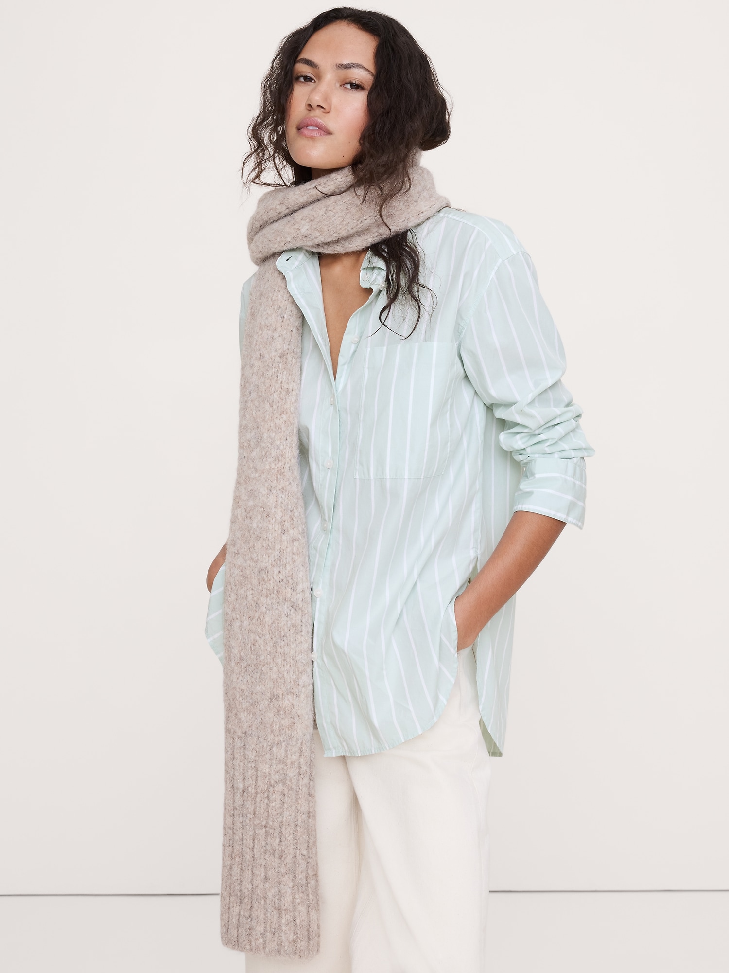 Le chemisier surdimensionné - Rayures Sel De Mer