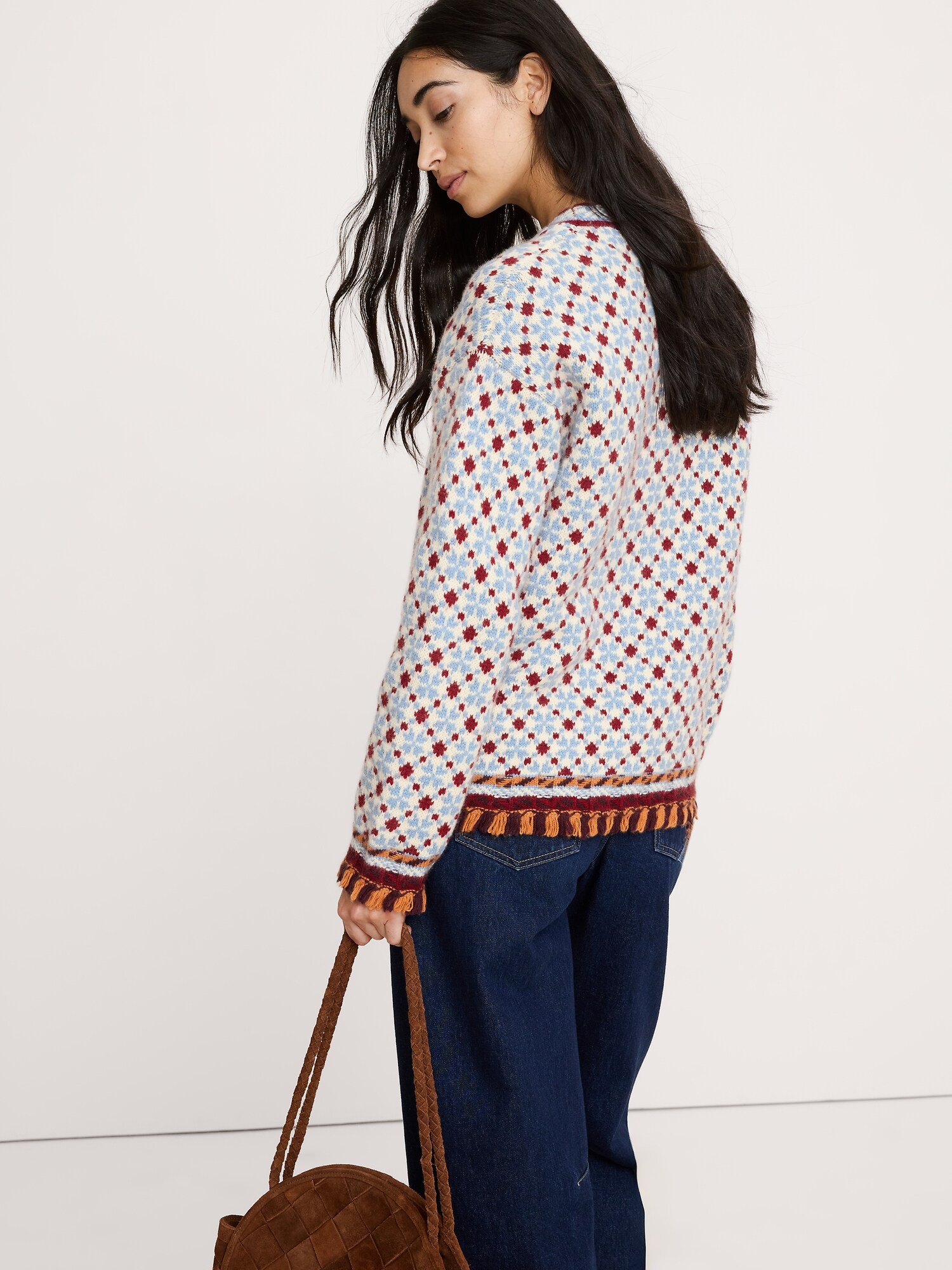Image number 2 showing, Merino-Cotton Jacquard Sweater