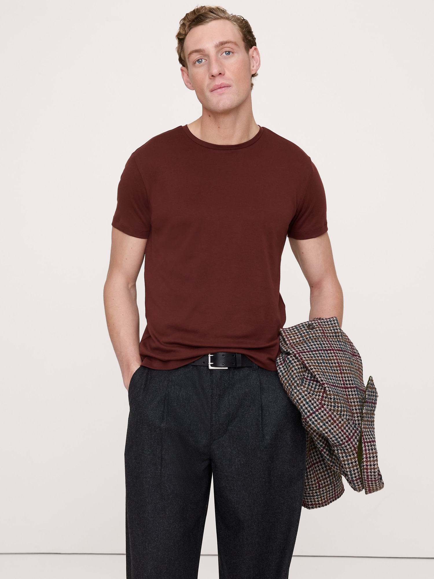 T-shirt au toucher luxueux - Bourgogne Séquoia