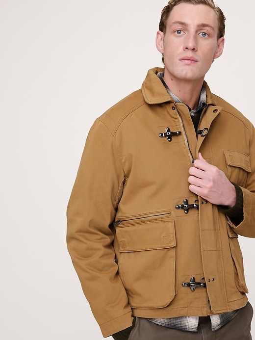 Cotton Fireman-Clasp Jacket | Banana Republic