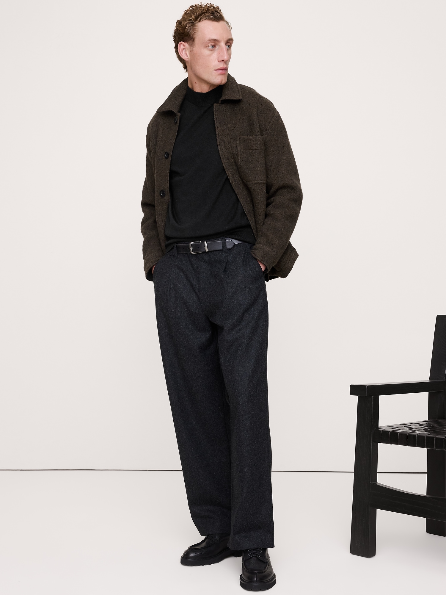 Merino Mock-Neck Sweater