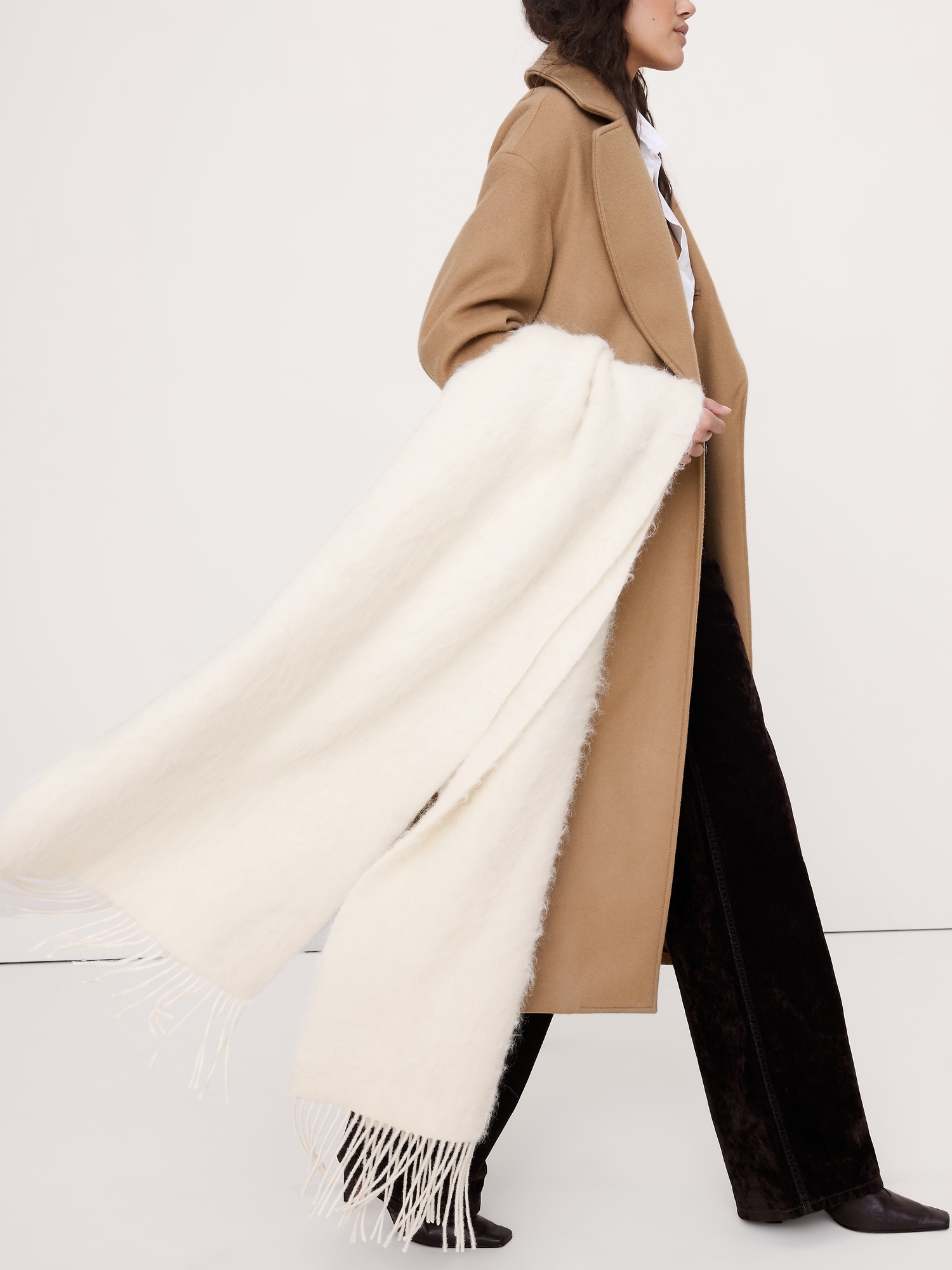 Image number 3 showing, Brushed Alpaca-Wool Blend Scarf