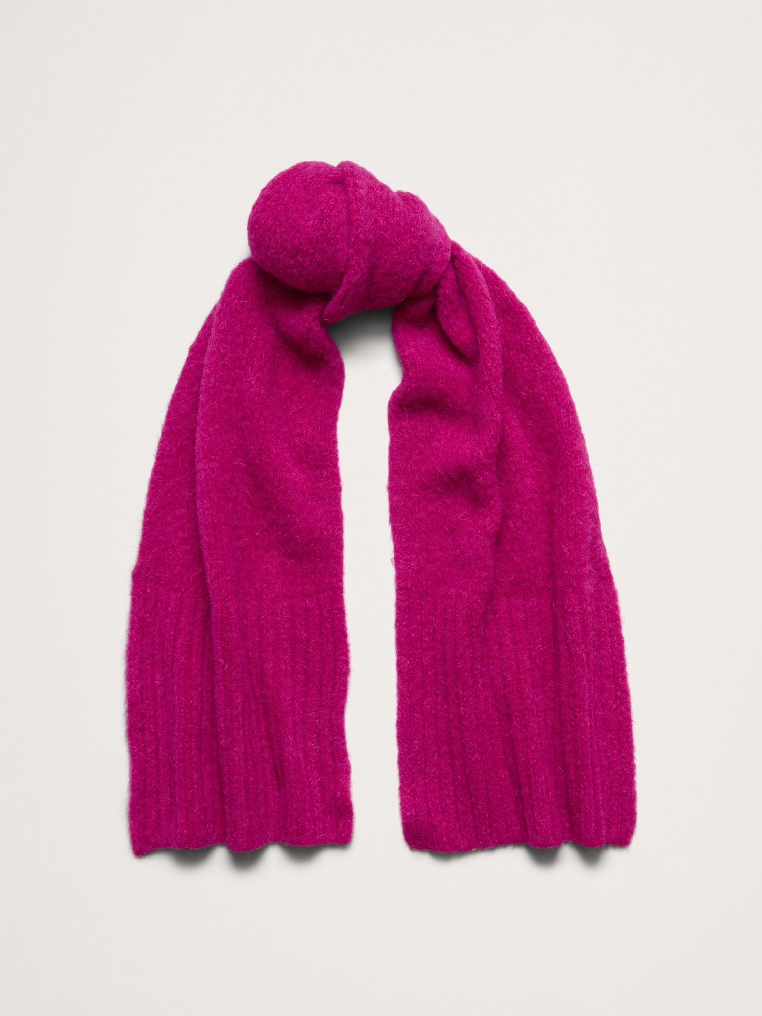 Italian Alpaca-Blend Scarf - Camu Berry Red