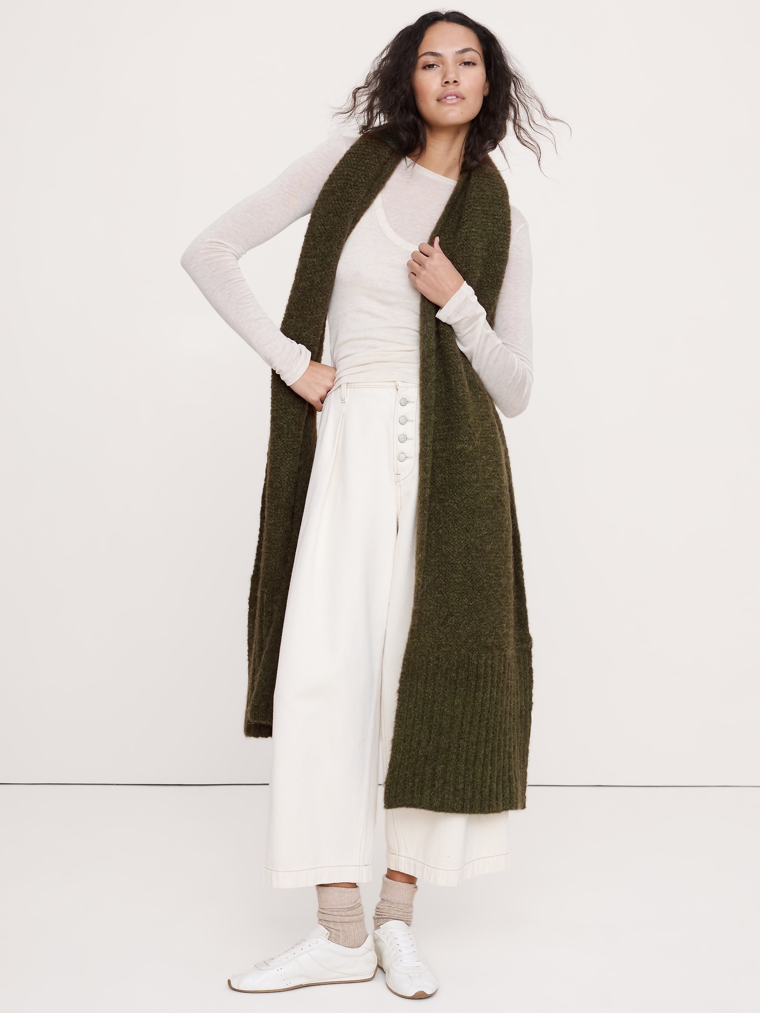 Image number 3 showing, Italian Alpaca-Blend Scarf