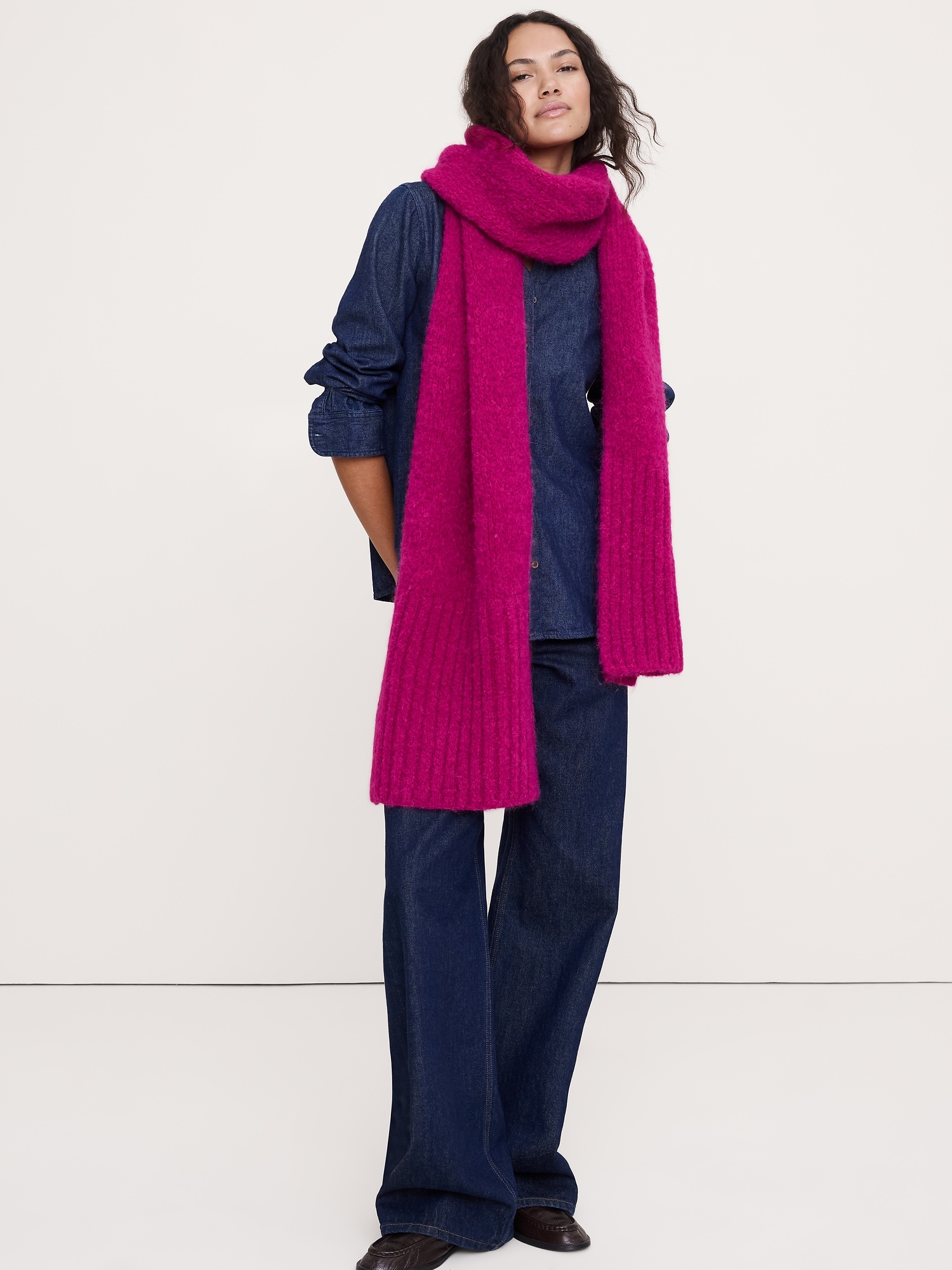 Image number 5 showing, Italian Alpaca-Blend Scarf