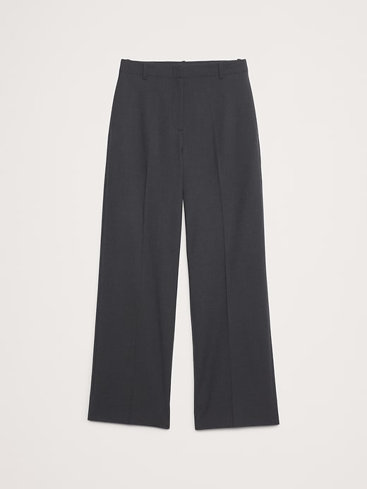 Ultra High-Rise Modern Straight Italian Lightweight Wool Pant