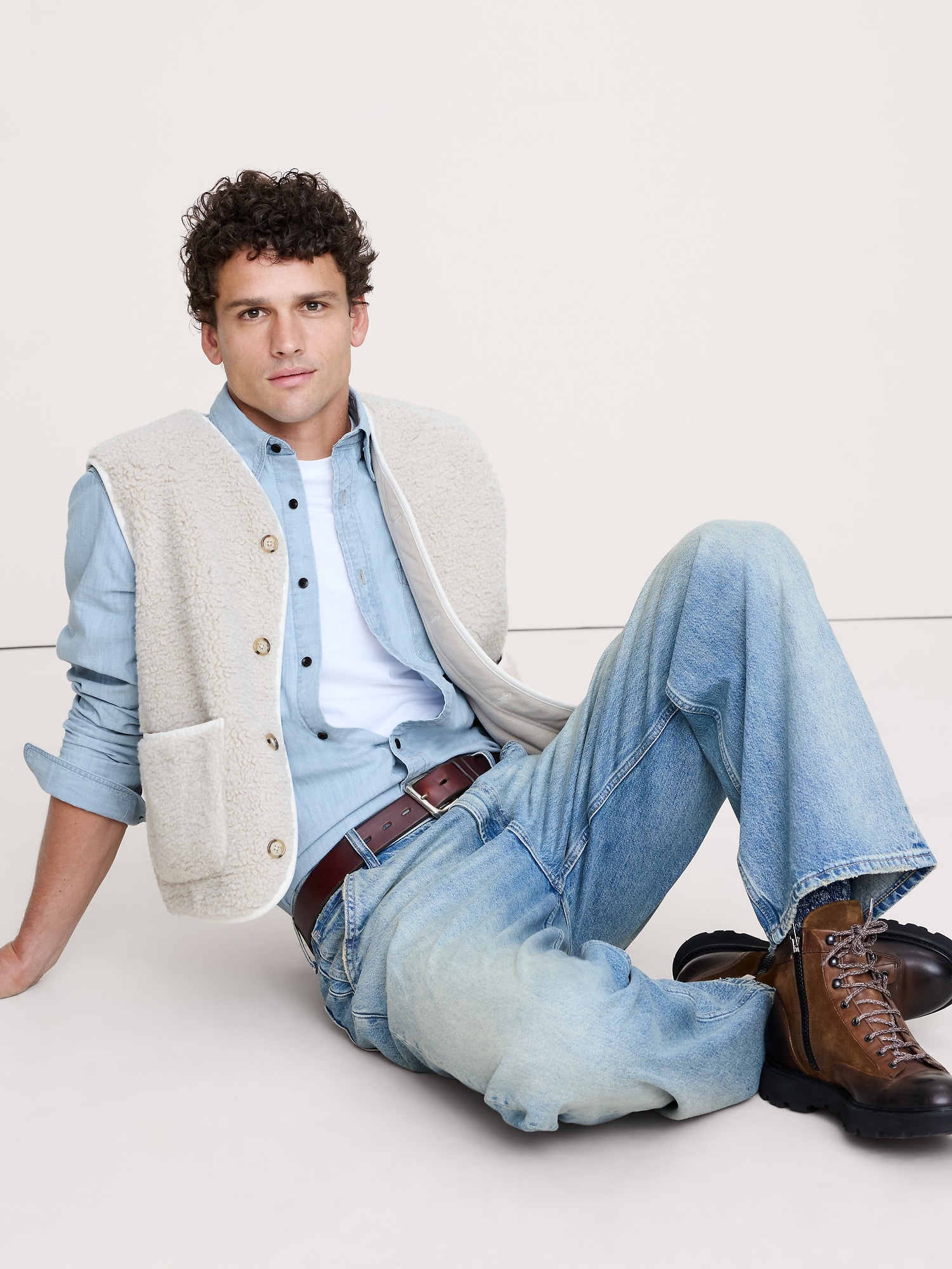 Image number 6 showing, Standard-Fit Chambray Shirt