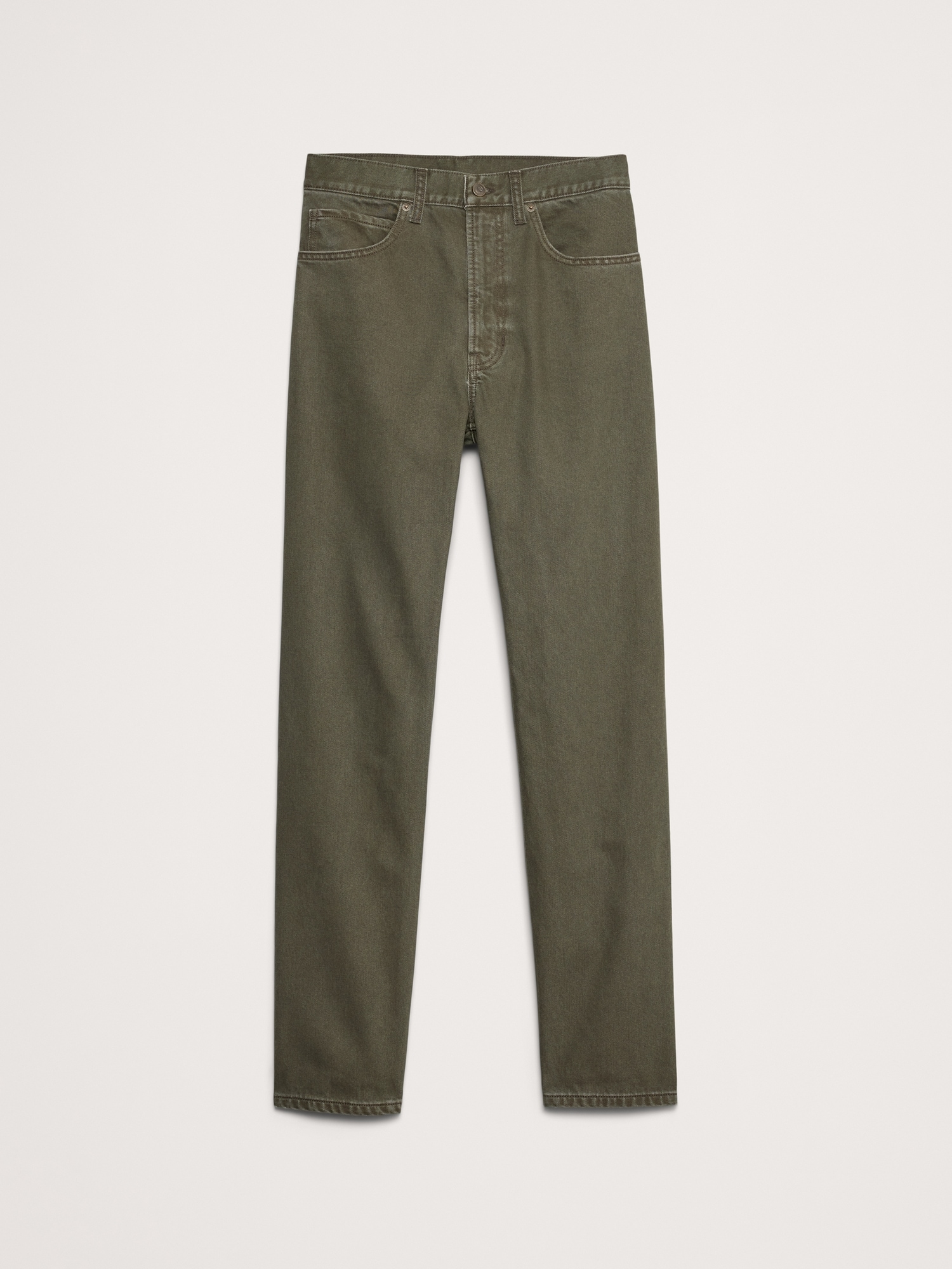 Straight Garment Dye Jean - Green Nori