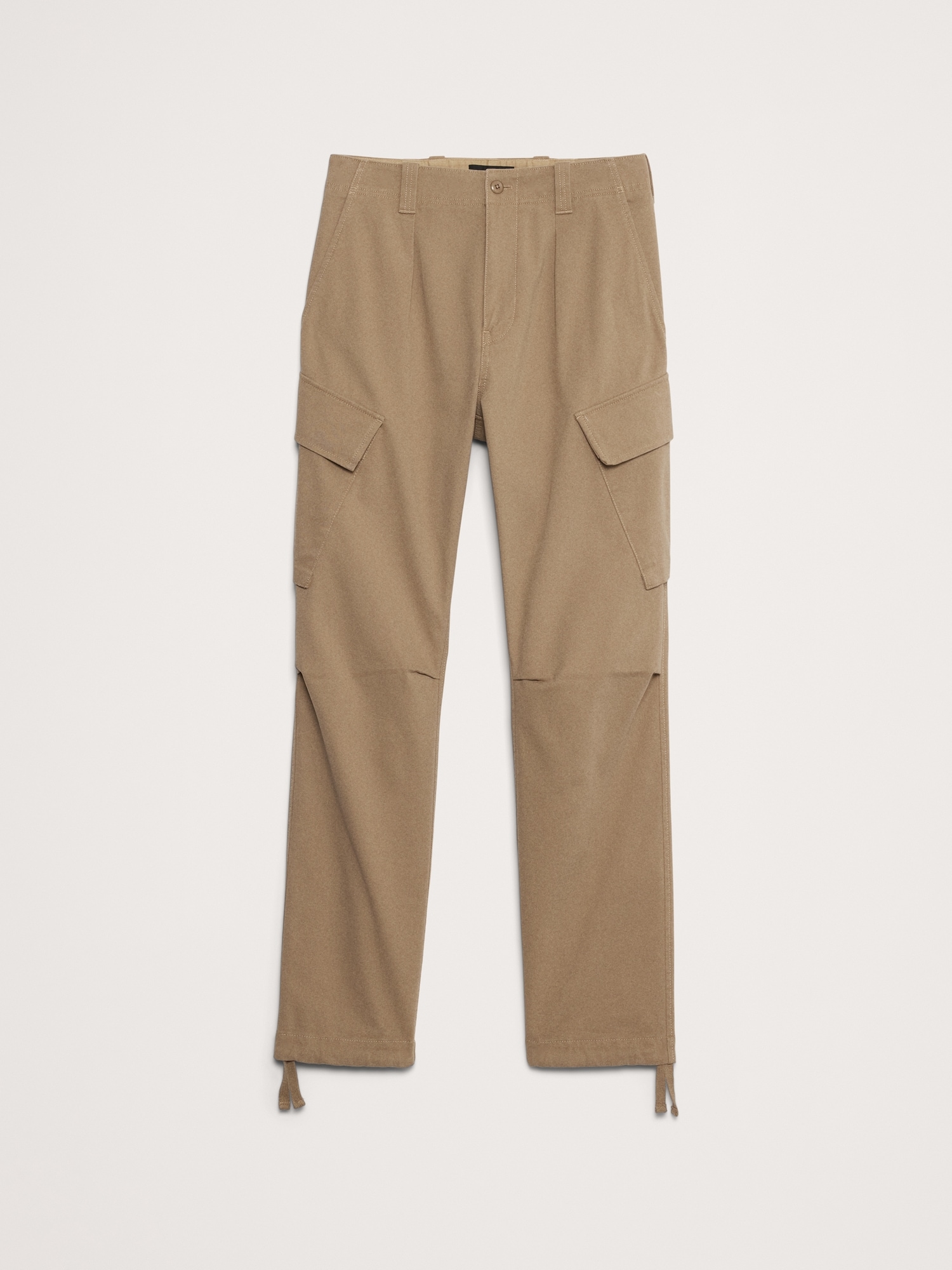Pantalon cargo en sergé brossé - Beige