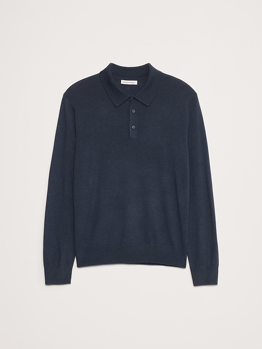 Merino Long-Sleeve Sweater Polo | Banana Republic