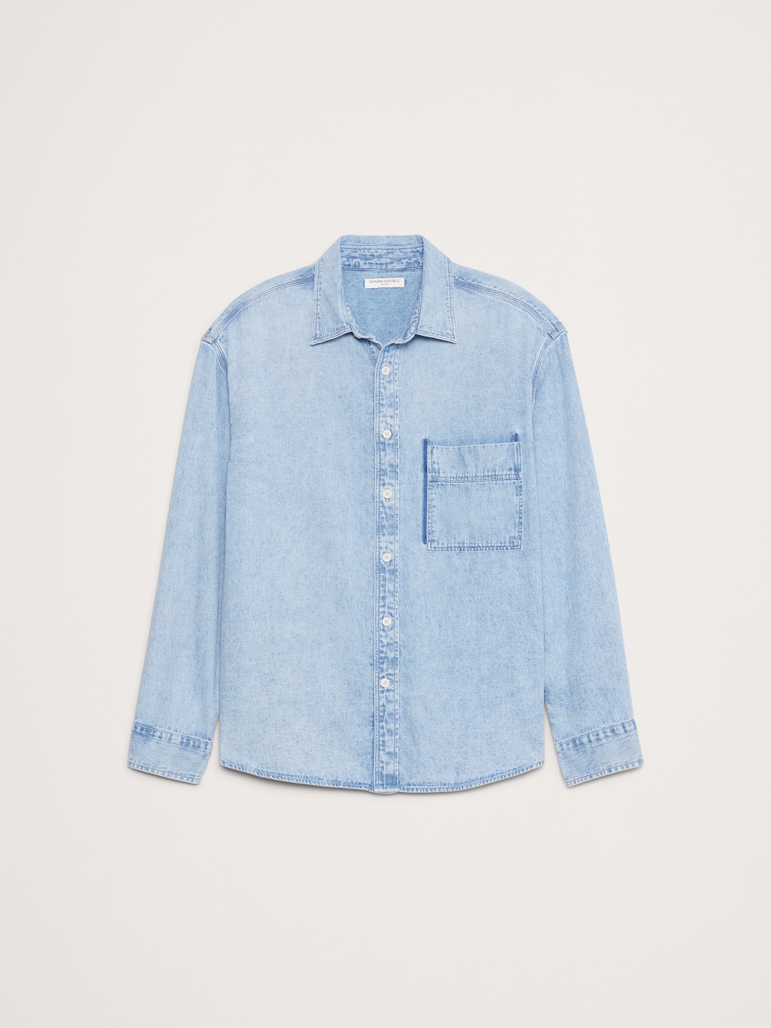 Image number 4 showing, Relaxed-Fit Washed Denim Shirt