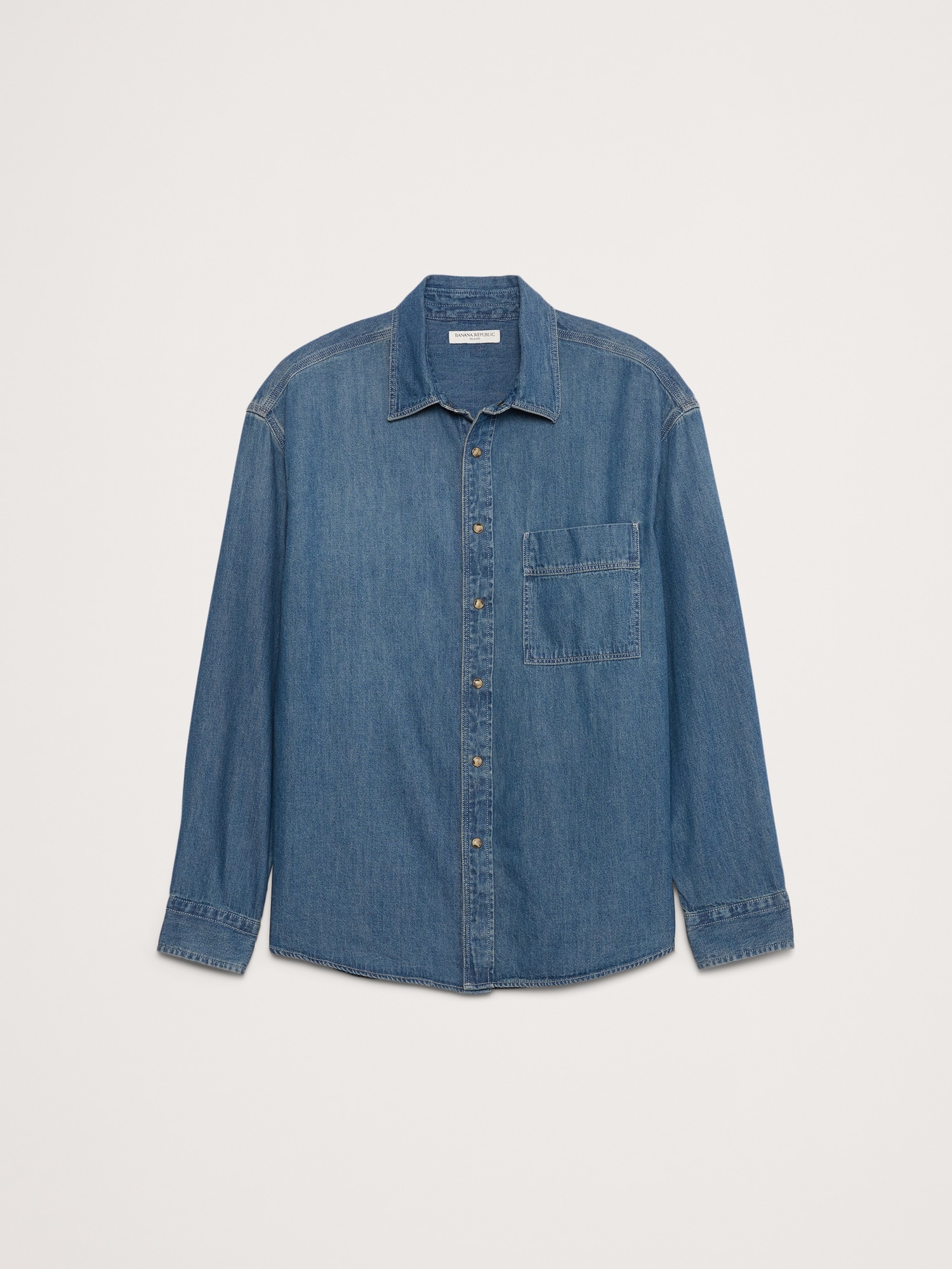 Image number 4 showing, Relaxed-Fit Washed Denim Shirt