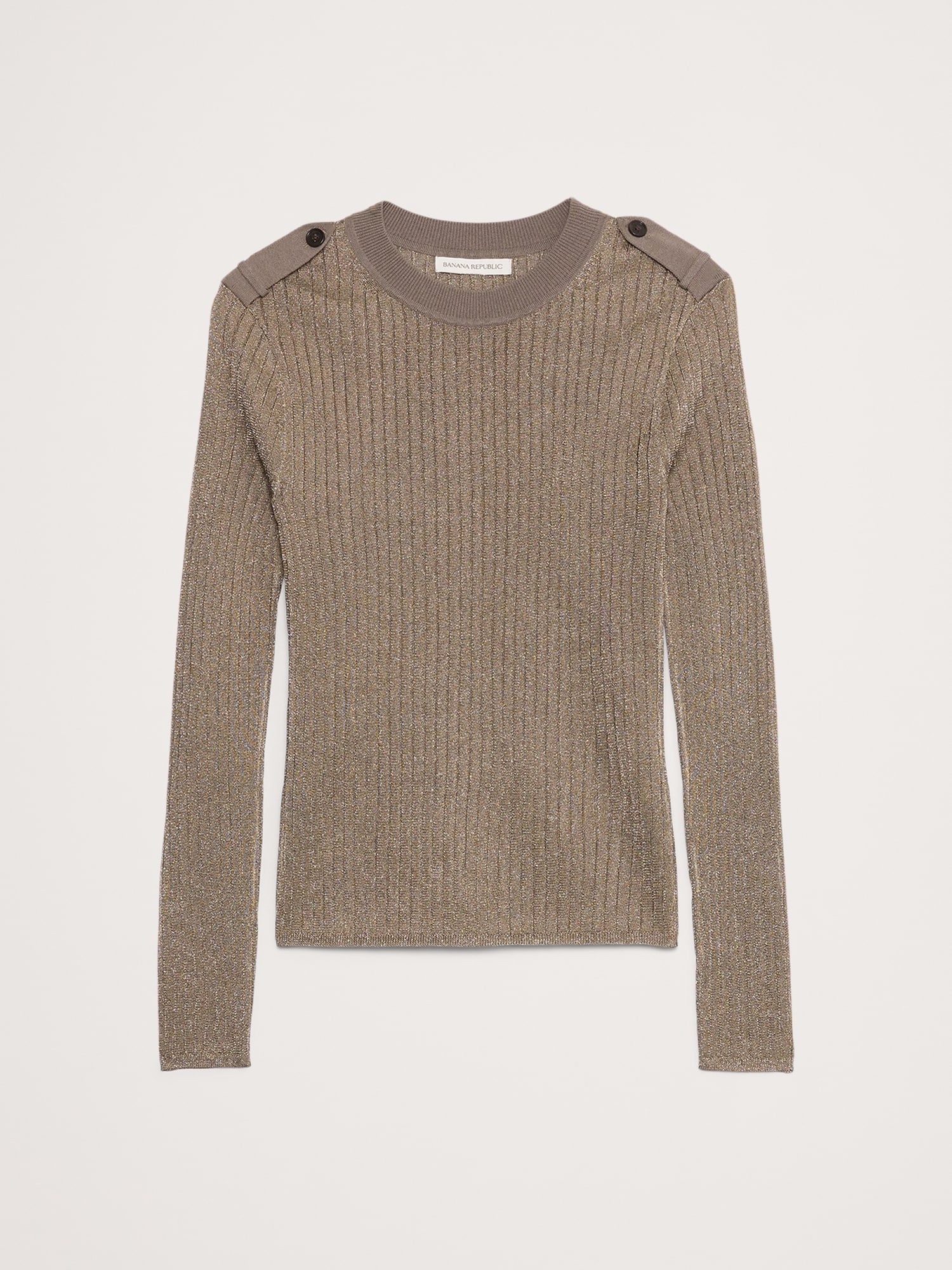 Image number 4 showing, Metallic Shoulder-Epaulet Sweater