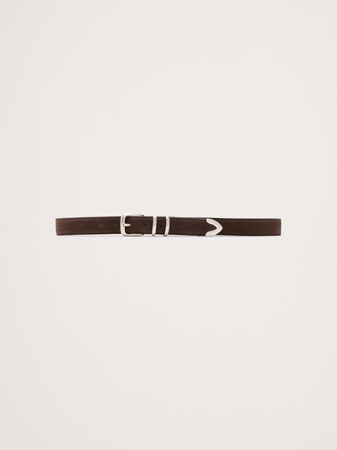 CEINTURE RANGER EN CUIR NUBUCK