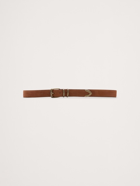 CEINTURE RANGER EN CUIR NUBUCK