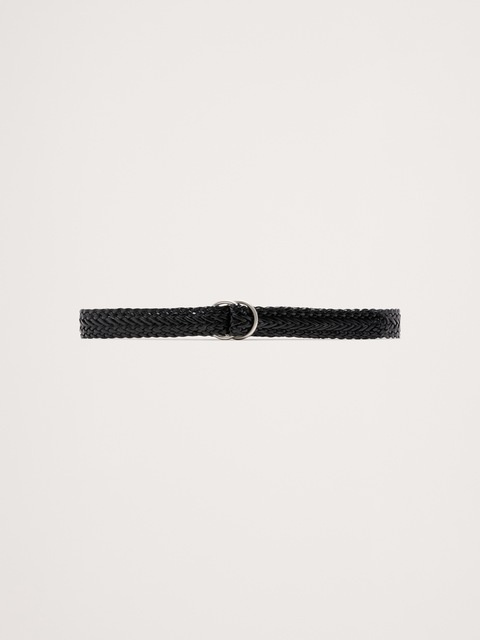 CEINTURE FINE EN CUIR TRESSÉ