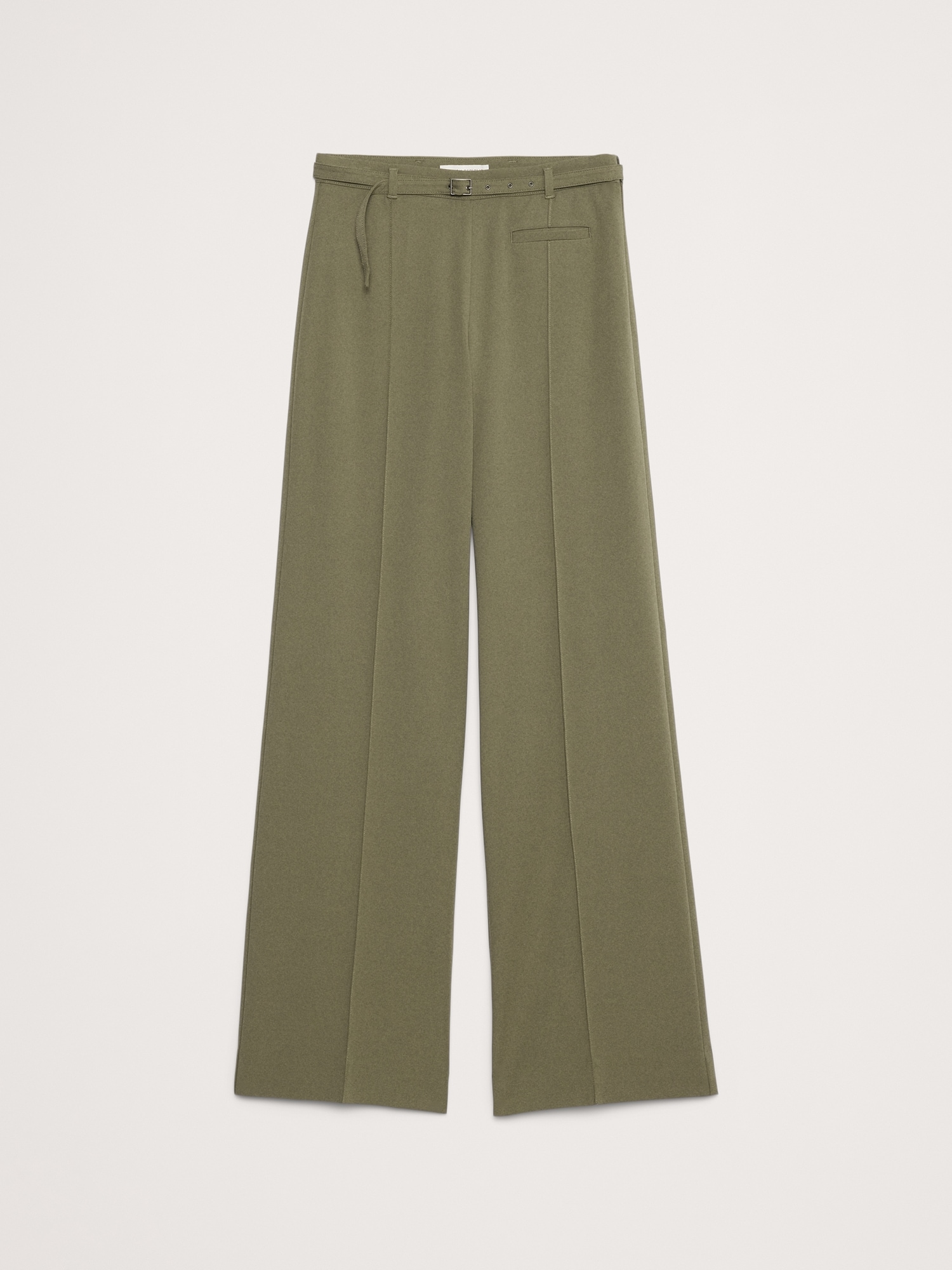Image number 8 showing, Mid-Rise Wide-Leg City Stretch Pant