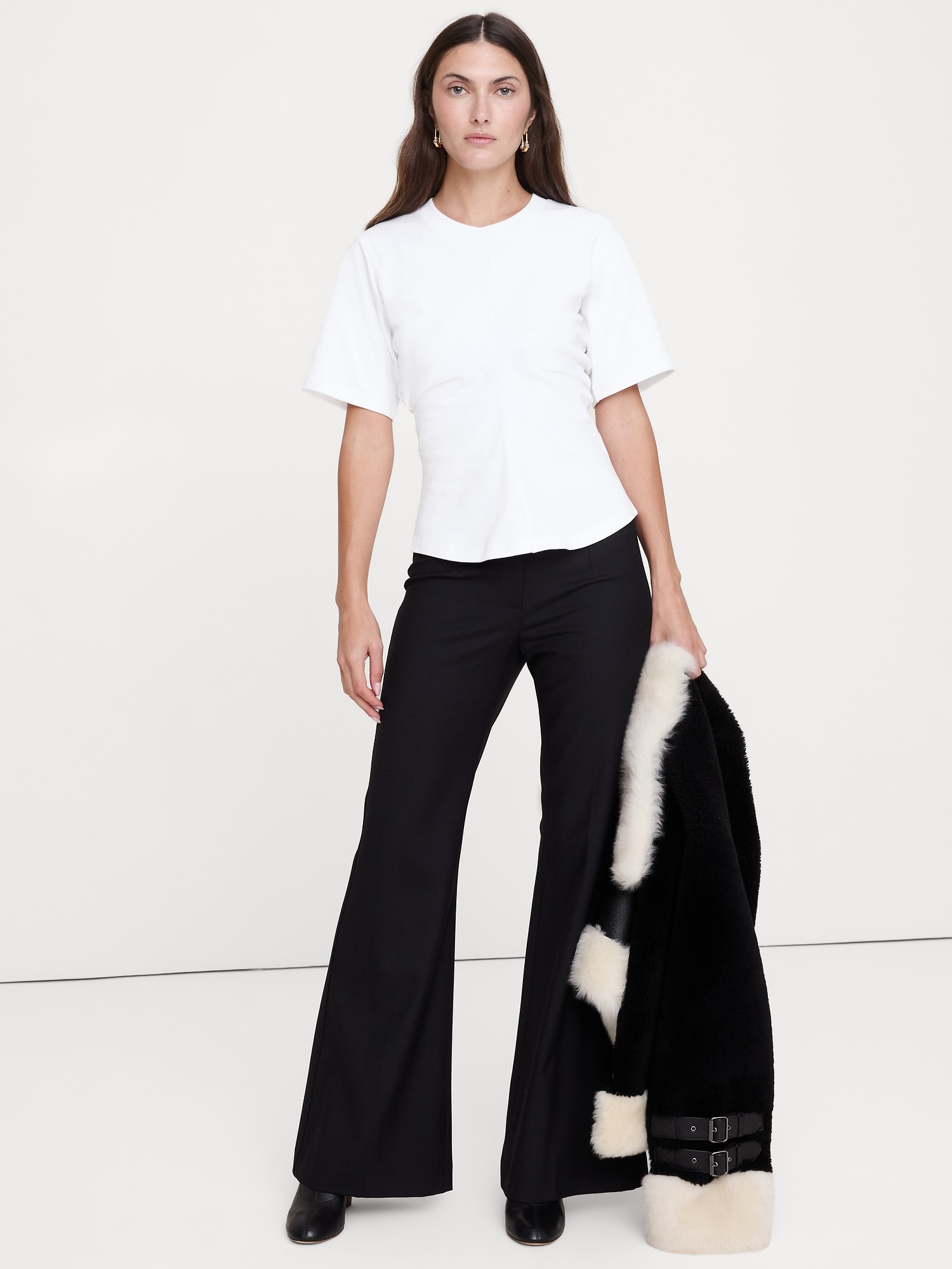 T-SHIRT DRAPÉ EN COTON