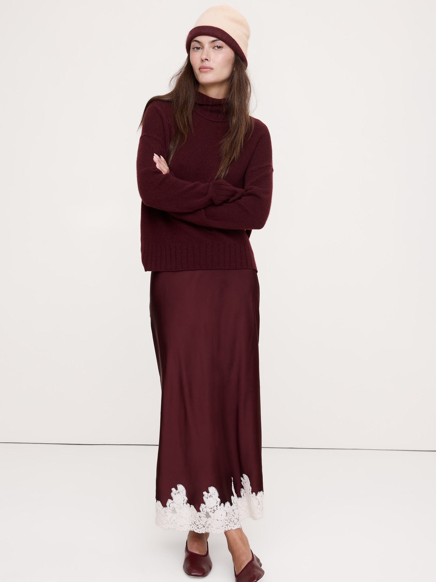 Image number 2 showing, Reversible Brushed Wool-Cashmere Beanie