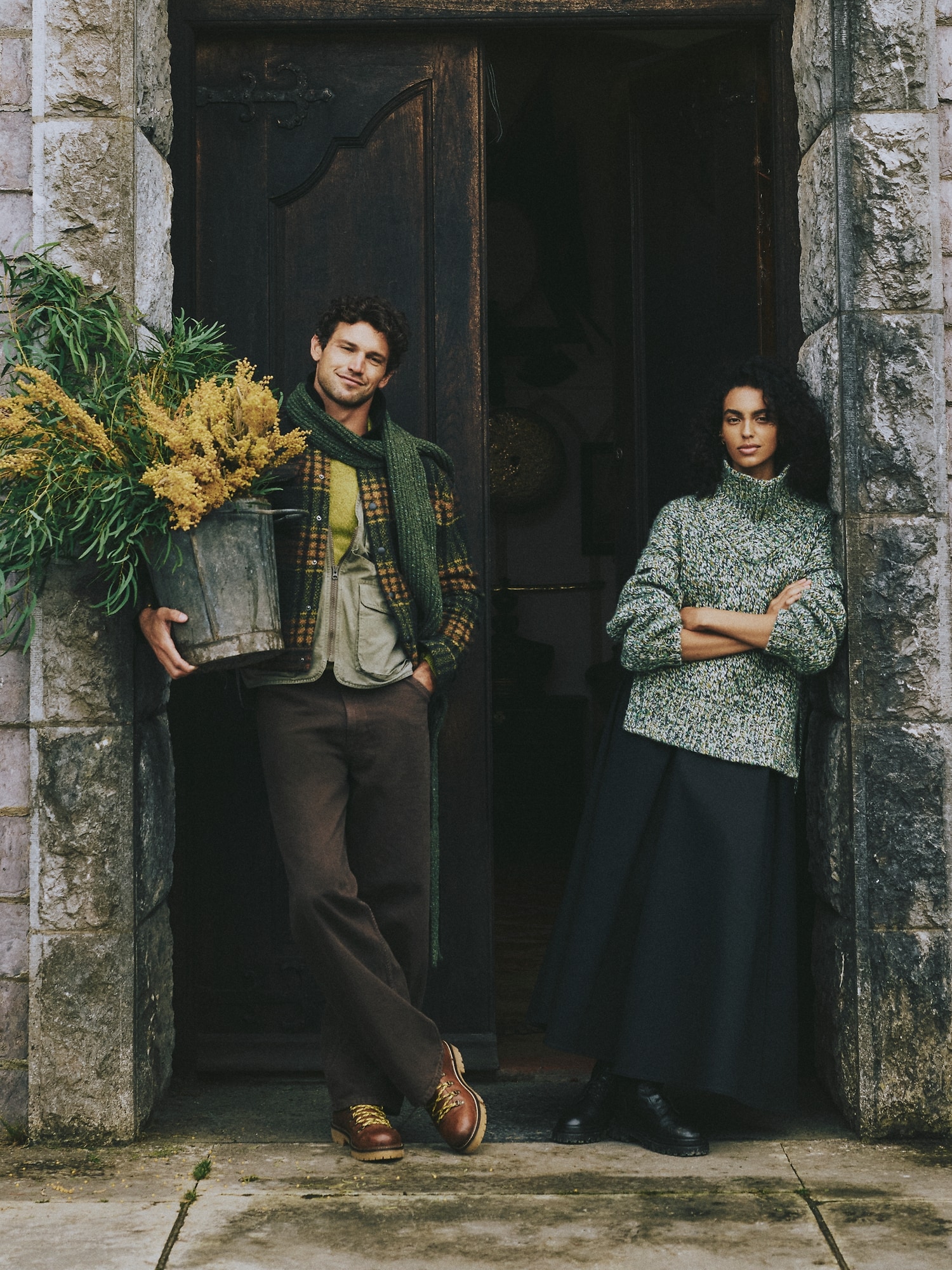 Image number 7 showing, Plaid Bouclé Trucker Jacket