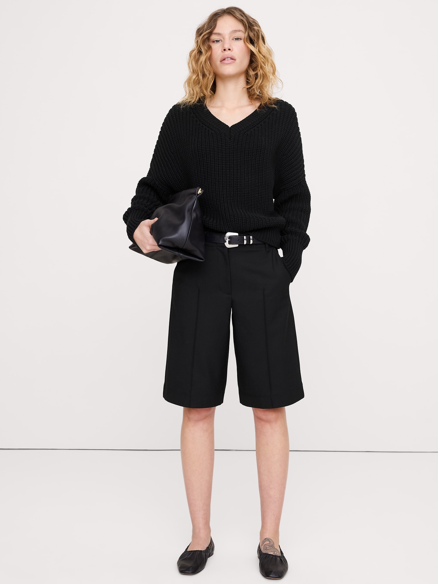 CHANDAIL À ENCOLURE EN V EN COTON