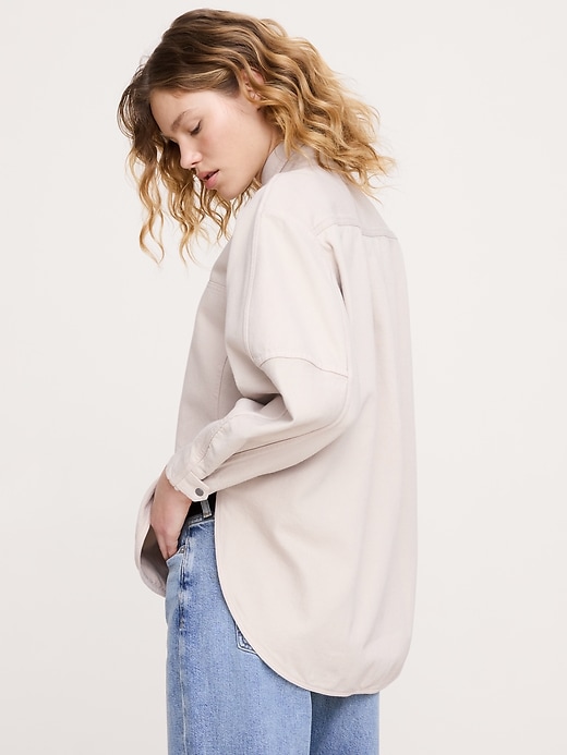 Oversized Denim Utility Pocket Shirt | Banana Republic