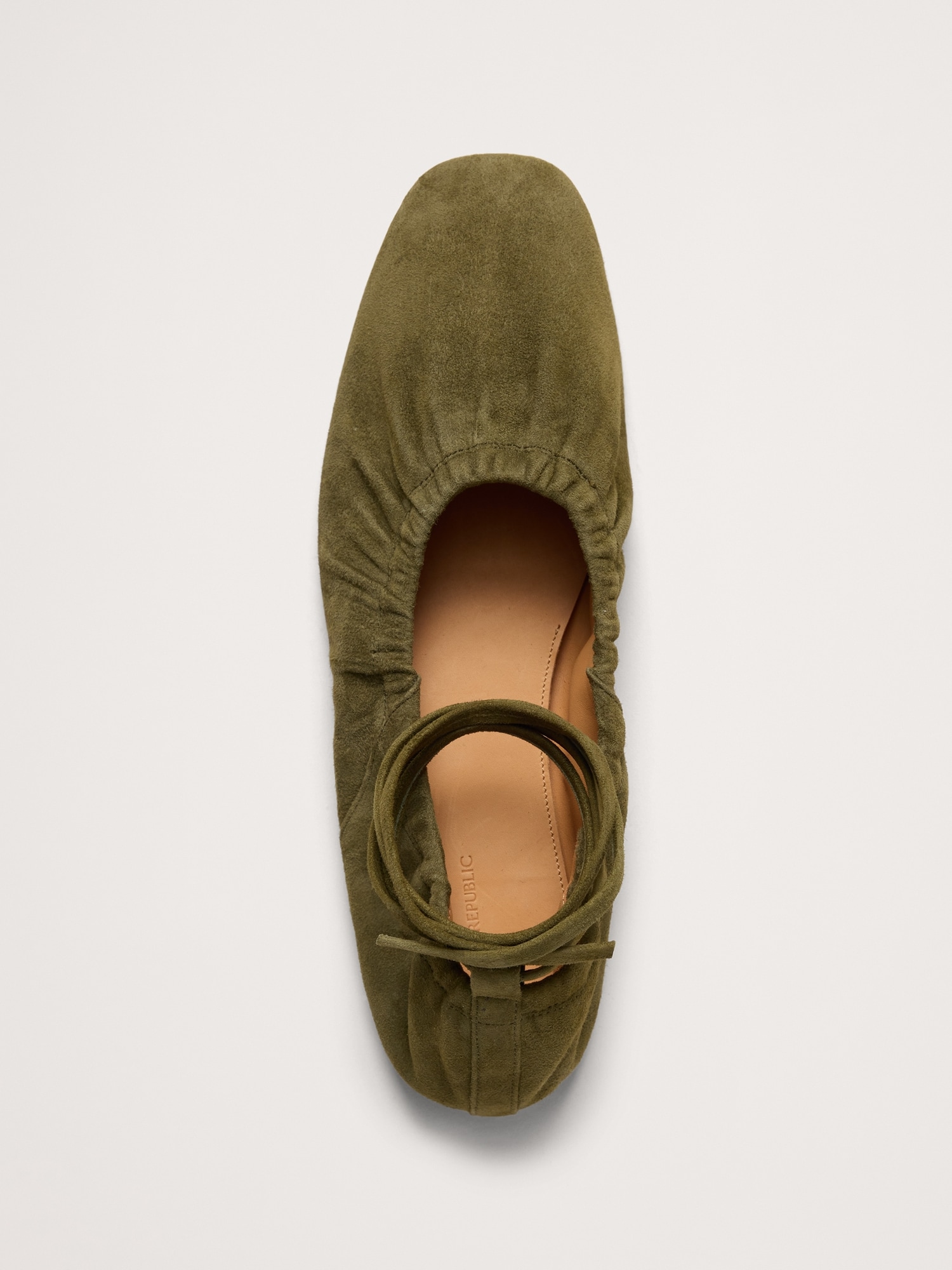 Image number 5 showing, Ruched Suede Ballet Flat
