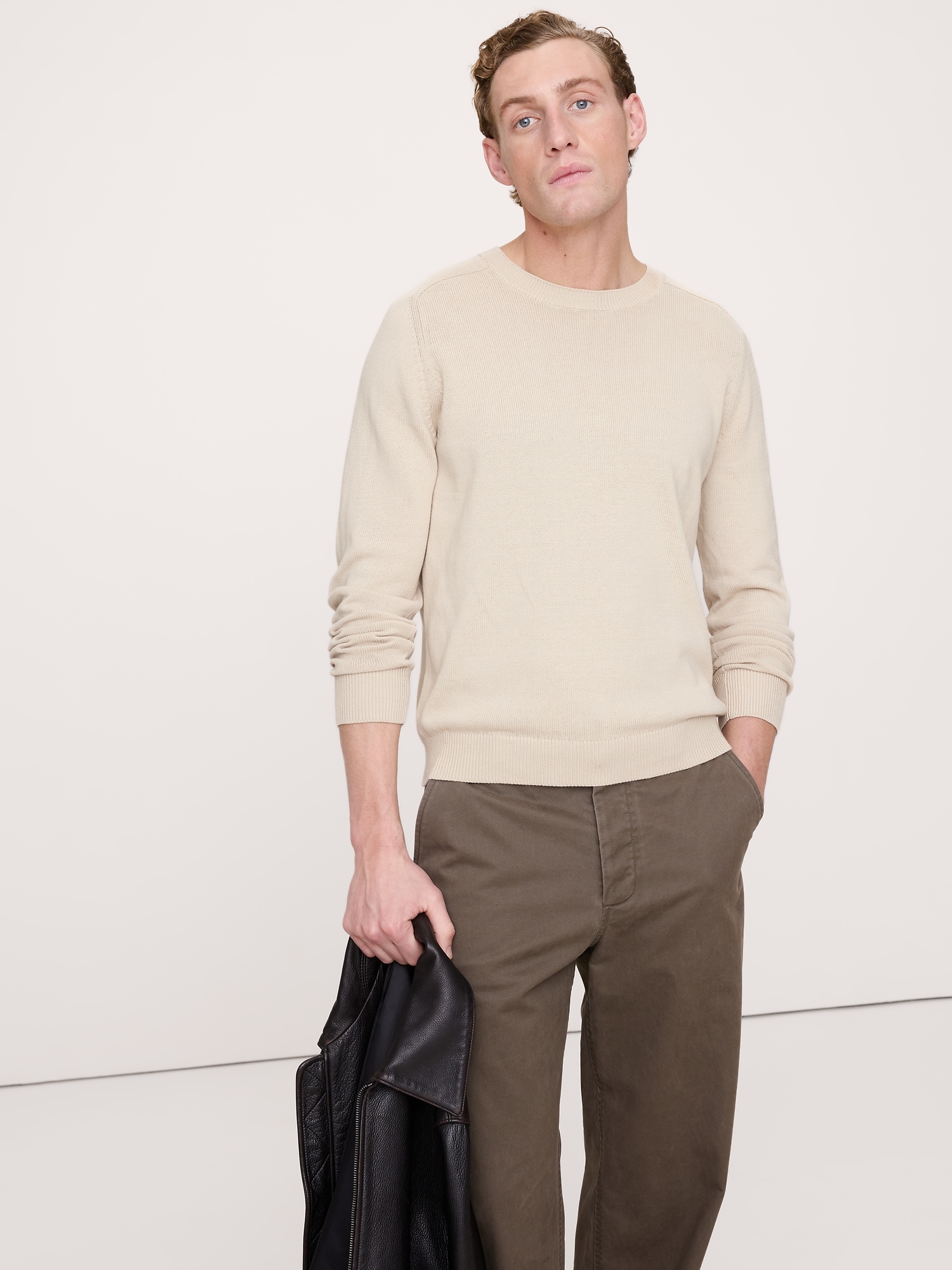 Cotton Crew-Neck Sweater
