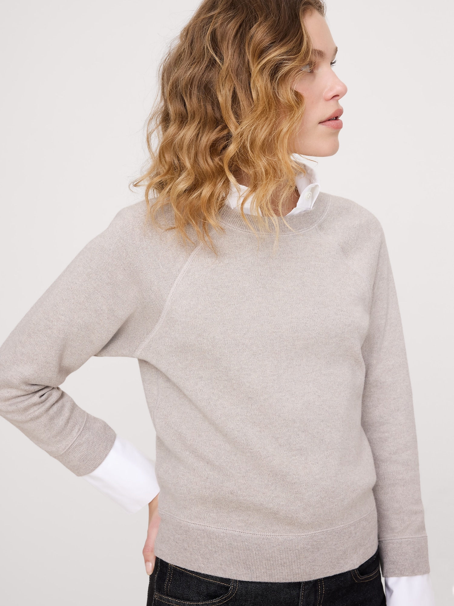 CHANDAIL EN COTON OUATÉ TEINT EN PLONGÉE