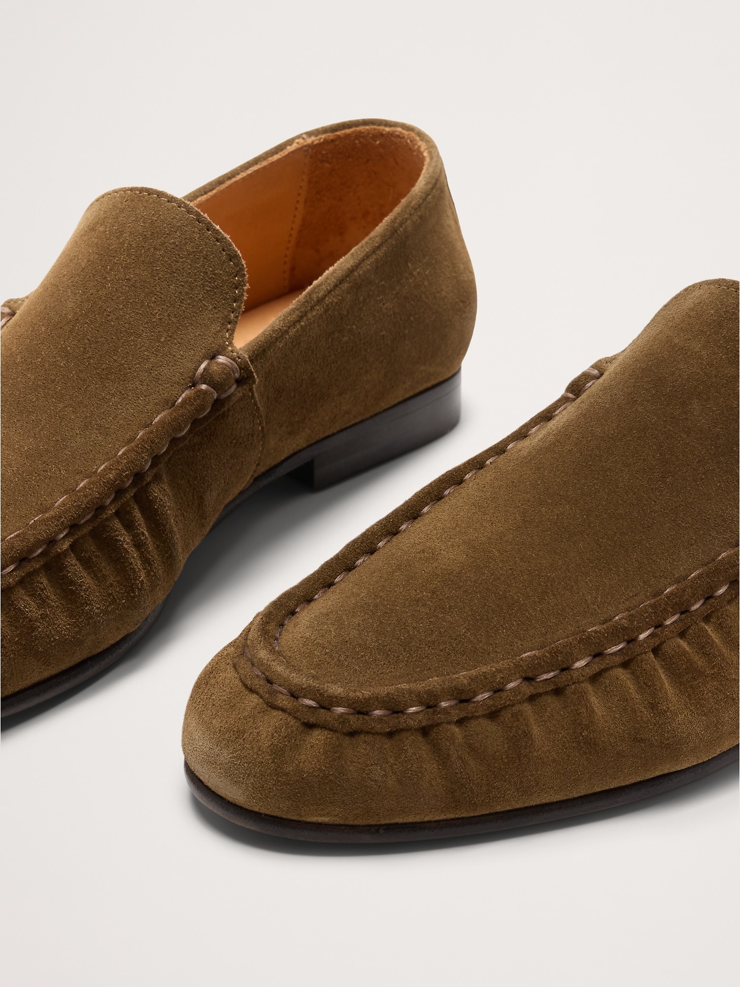 Image number 6 showing, Italian Suede Moc-Toe Loafer