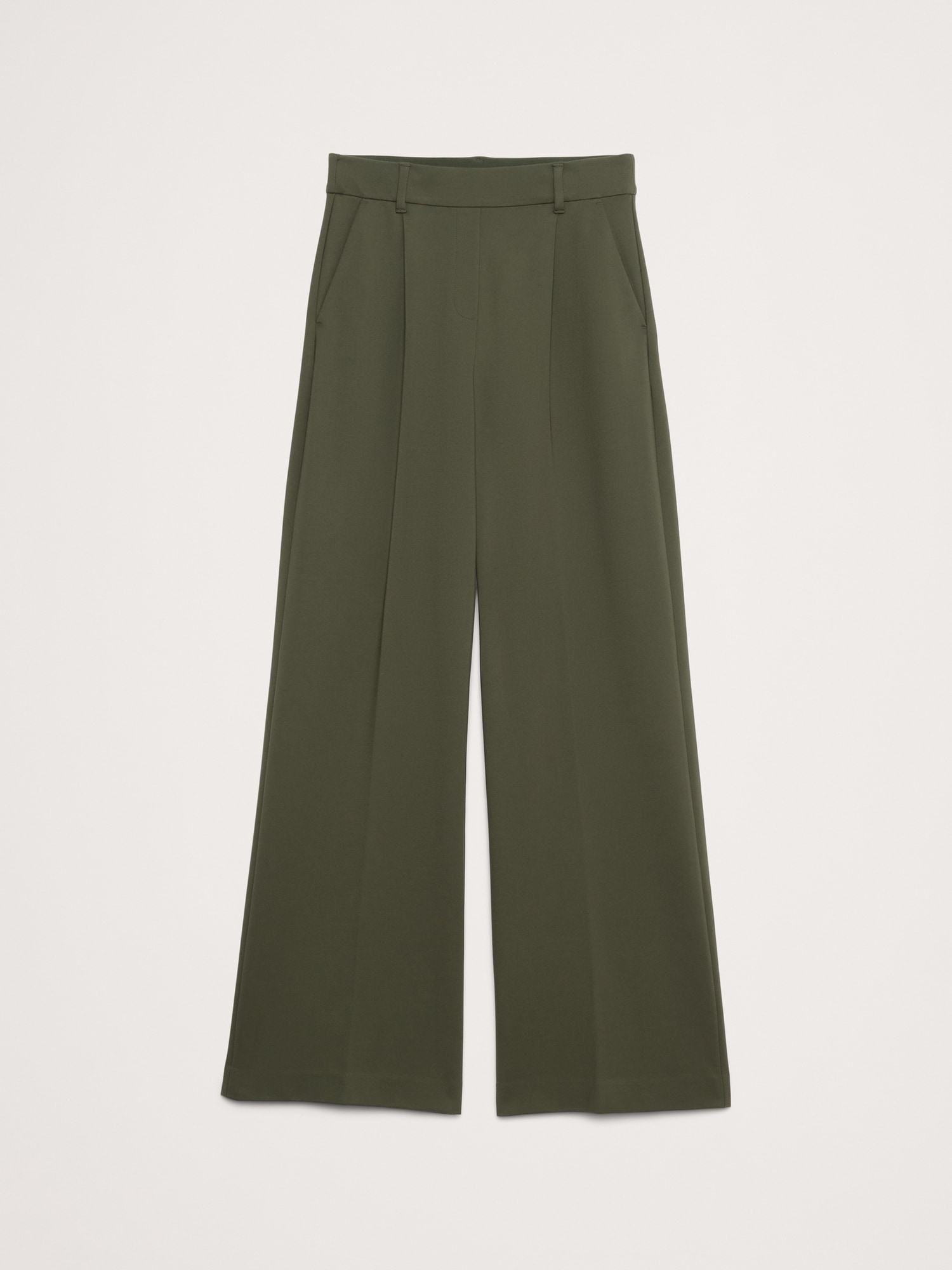 Image number 7 showing, High-Rise Wide-Leg Drapey Ponte Pull-On Pant